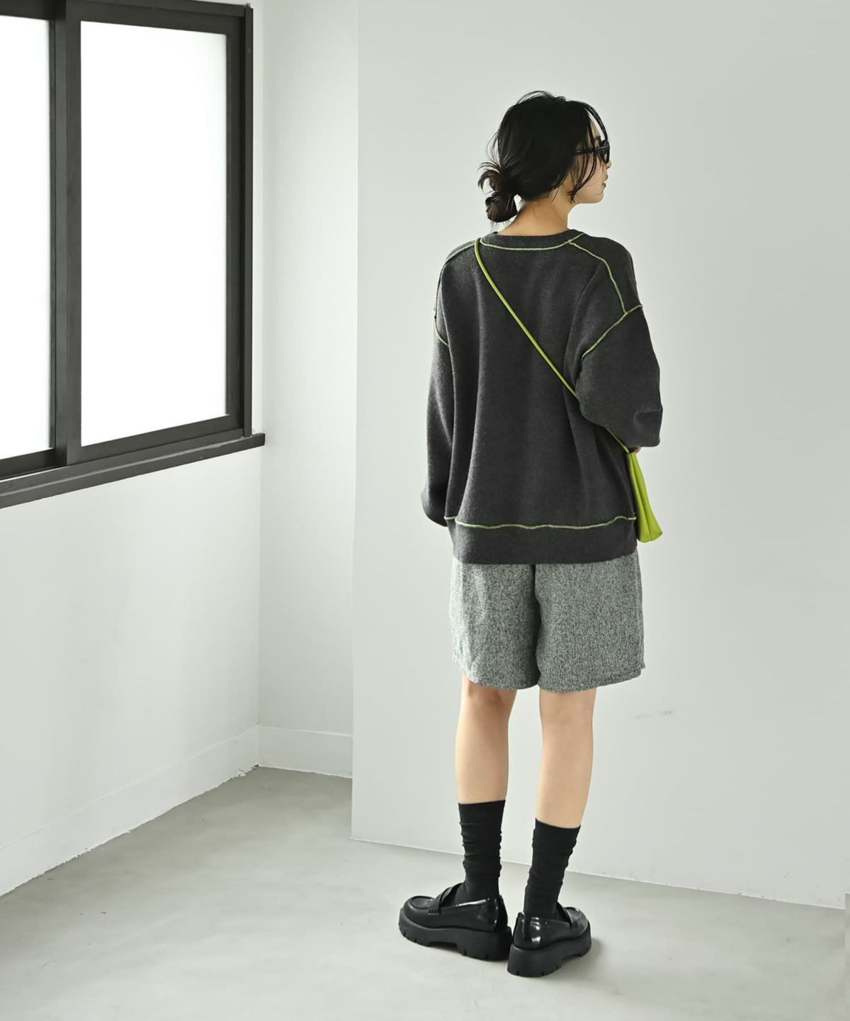 着用イメージ 167cm チャコール