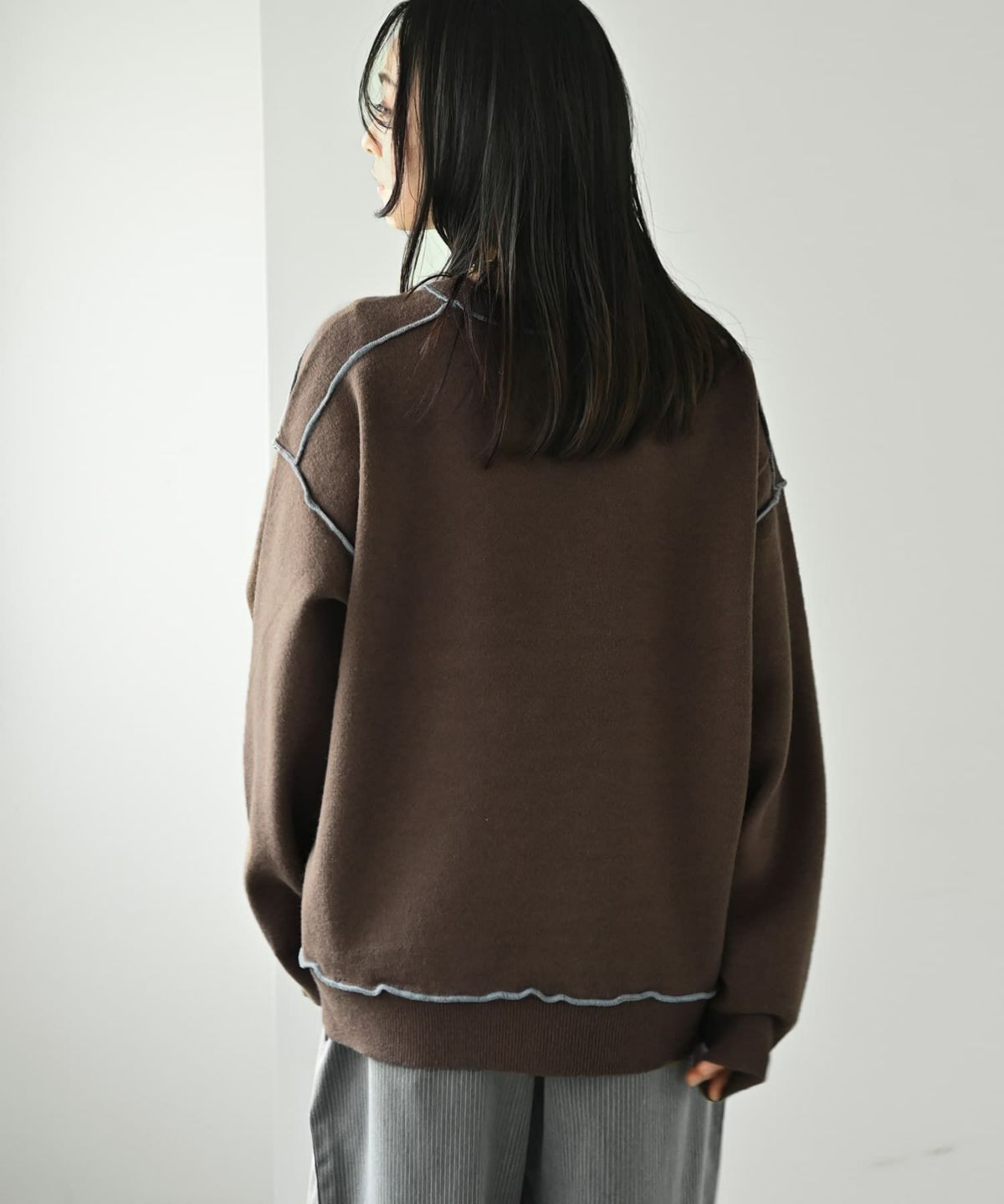 着用イメージ 167cm ブラウン