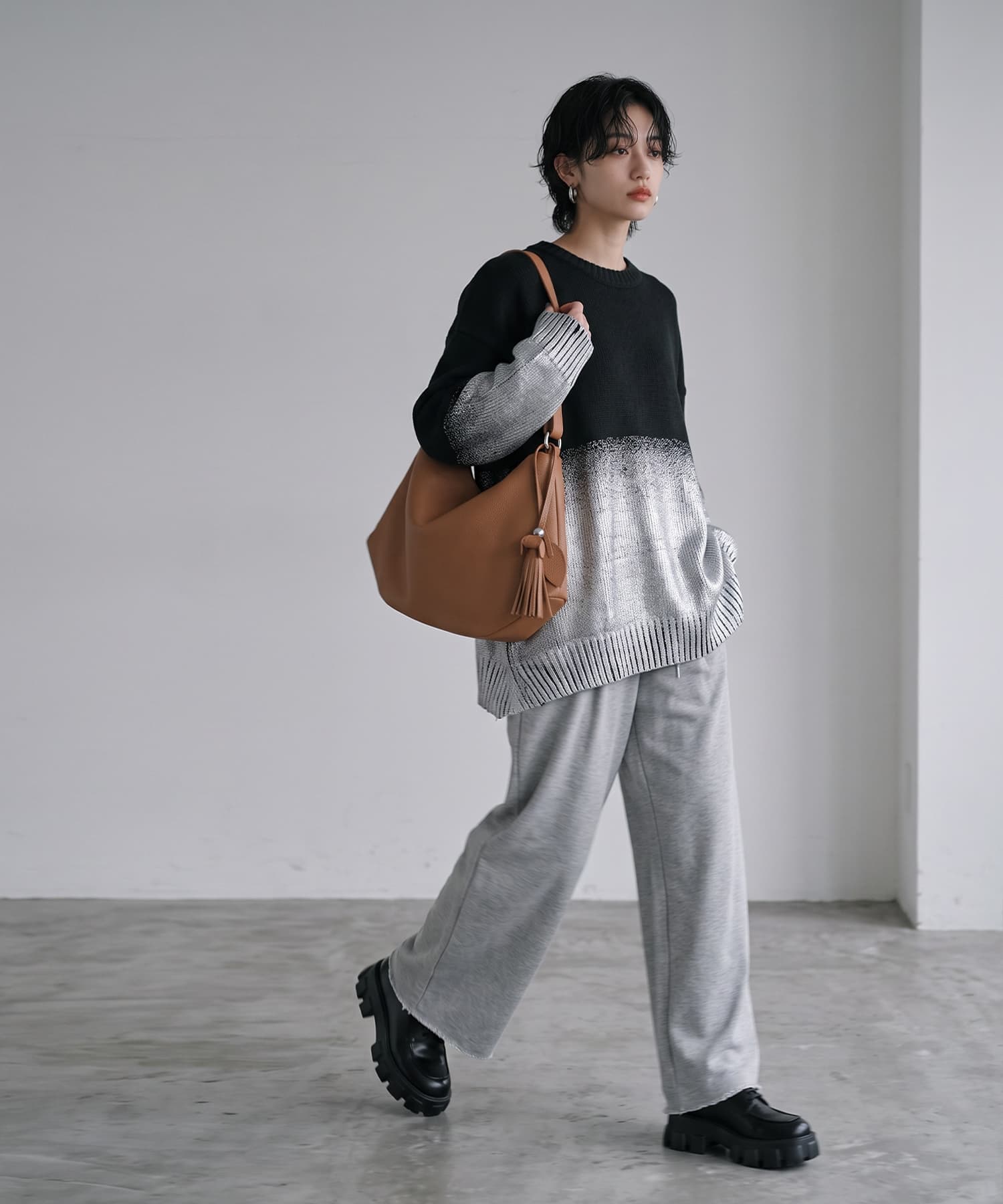 着用イメージ 170cm アイボリー