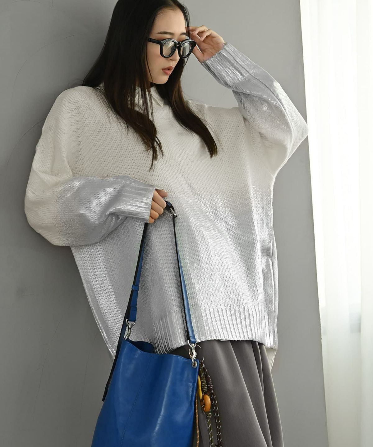 着用イメージ 170cm アイボリー