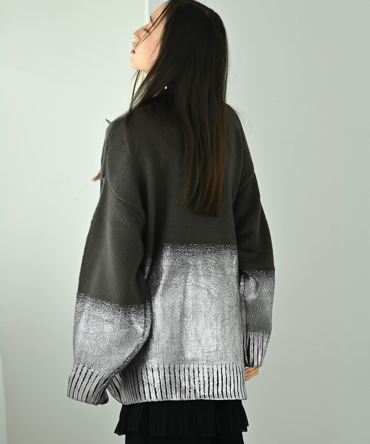 着用イメージ 170cm チャコール