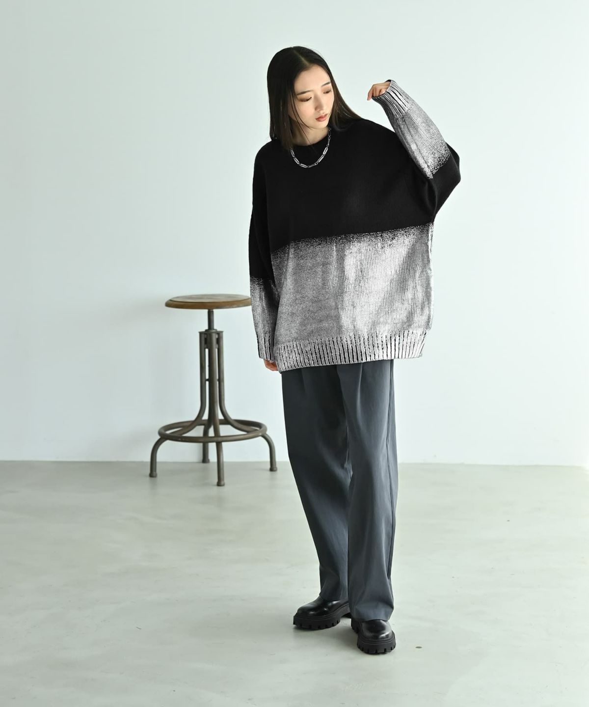 着用イメージ 170cm ブラック