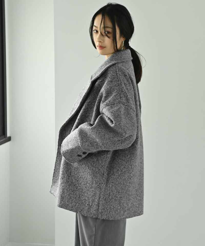 BLK001】カールシャギーダブルコート | おしゃれな大人レディース