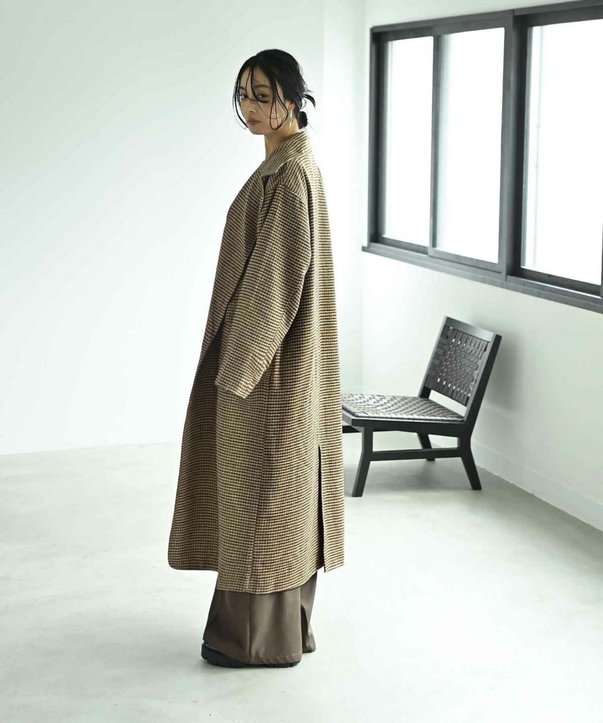 着用イメージ 167cm ベージュ