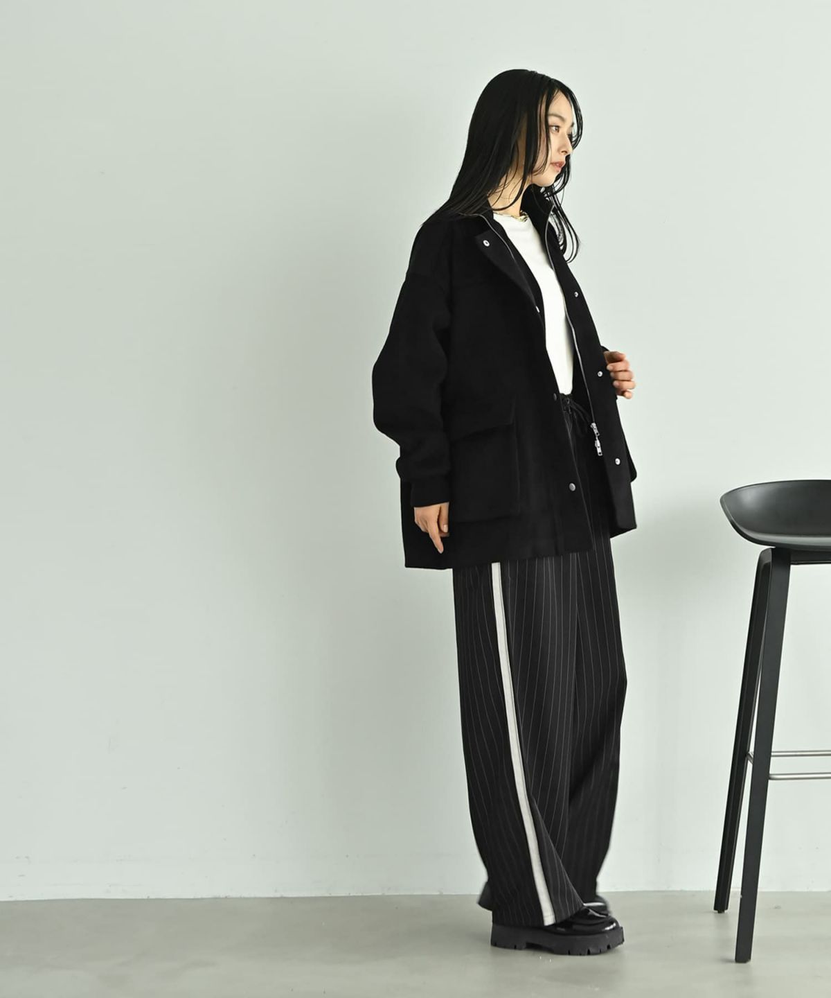 着用イメージ 167cm ブラック