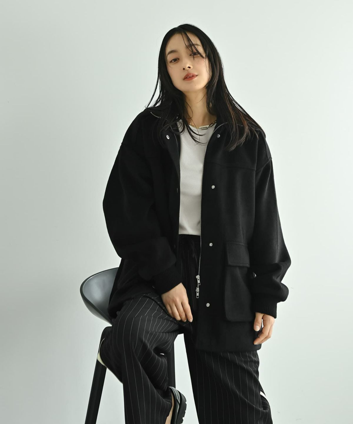 着用イメージ 167cm ブラック