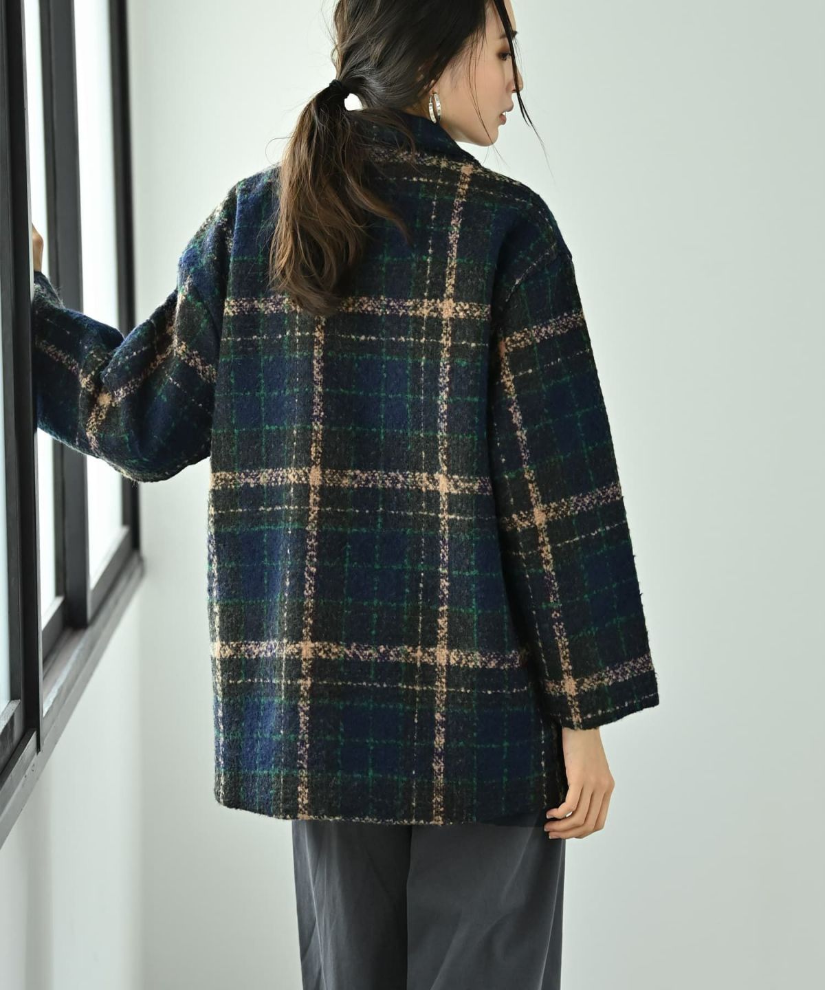 着用イメージ 170cm ネイビー