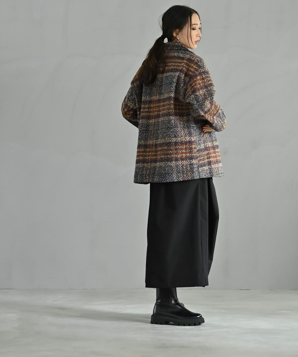 着用イメージ 170cm ブラウン
