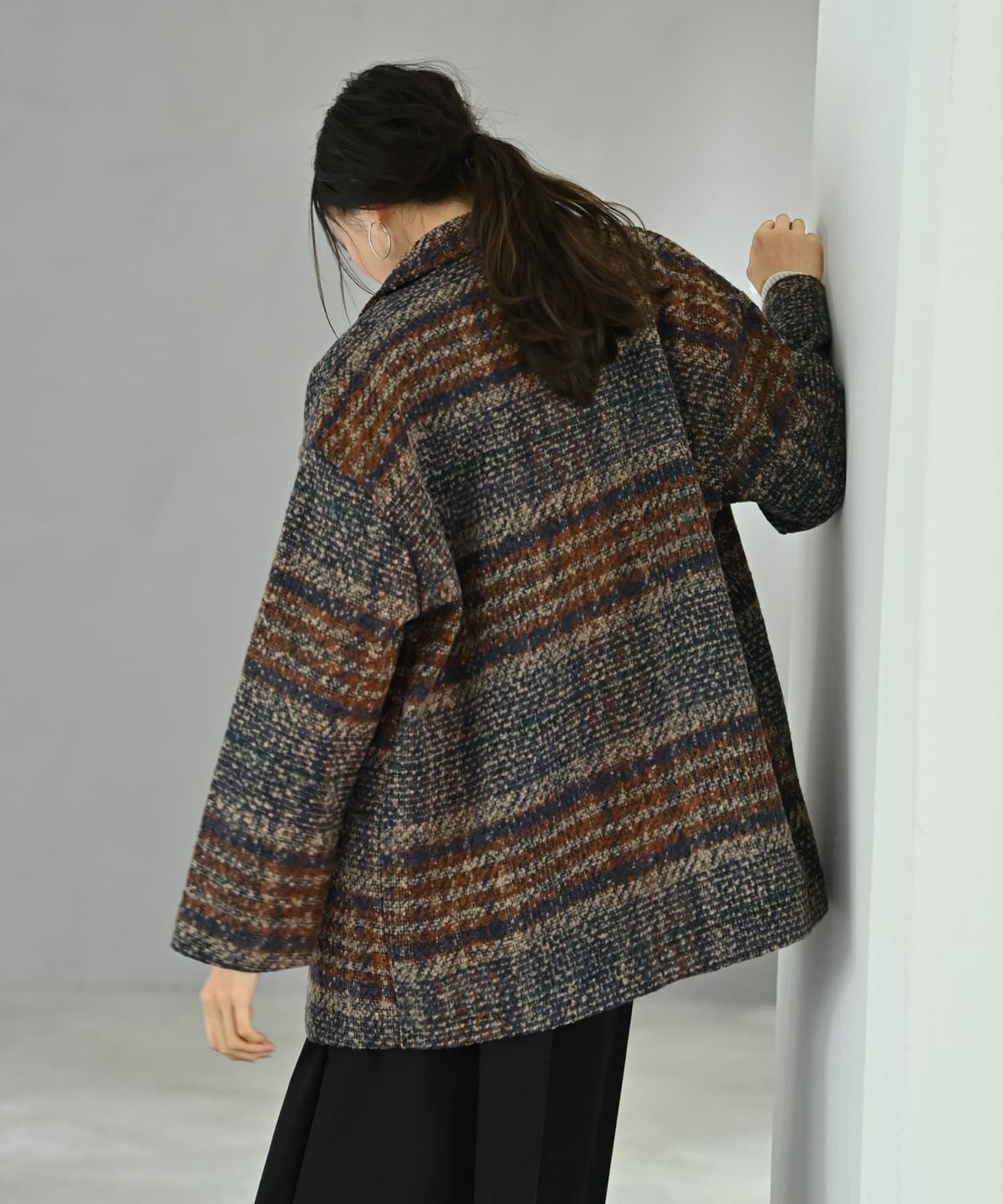 着用イメージ 170cm ブラウン