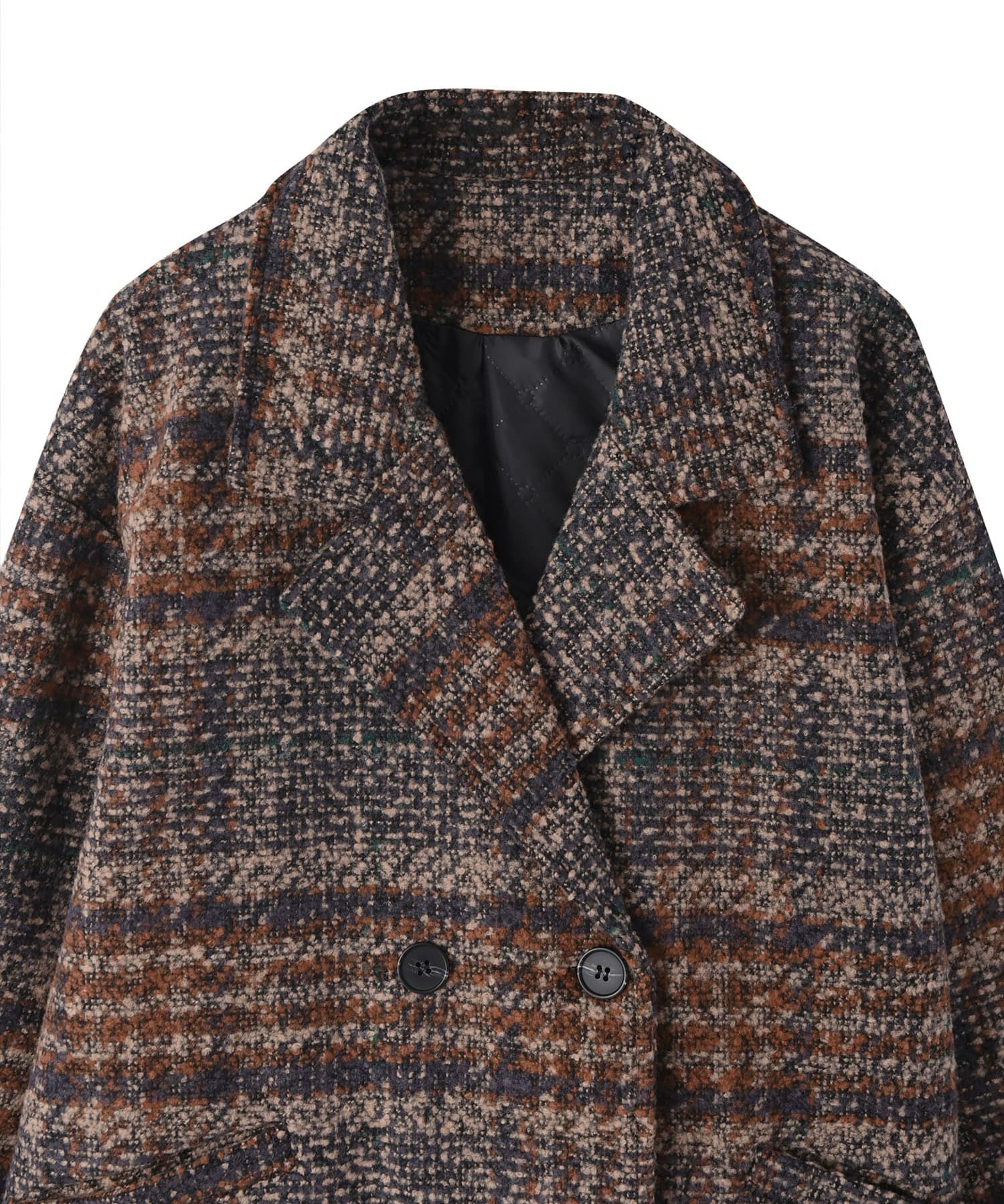 BLK001】ビックチェック柄ショートコート | おしゃれな大人レディース