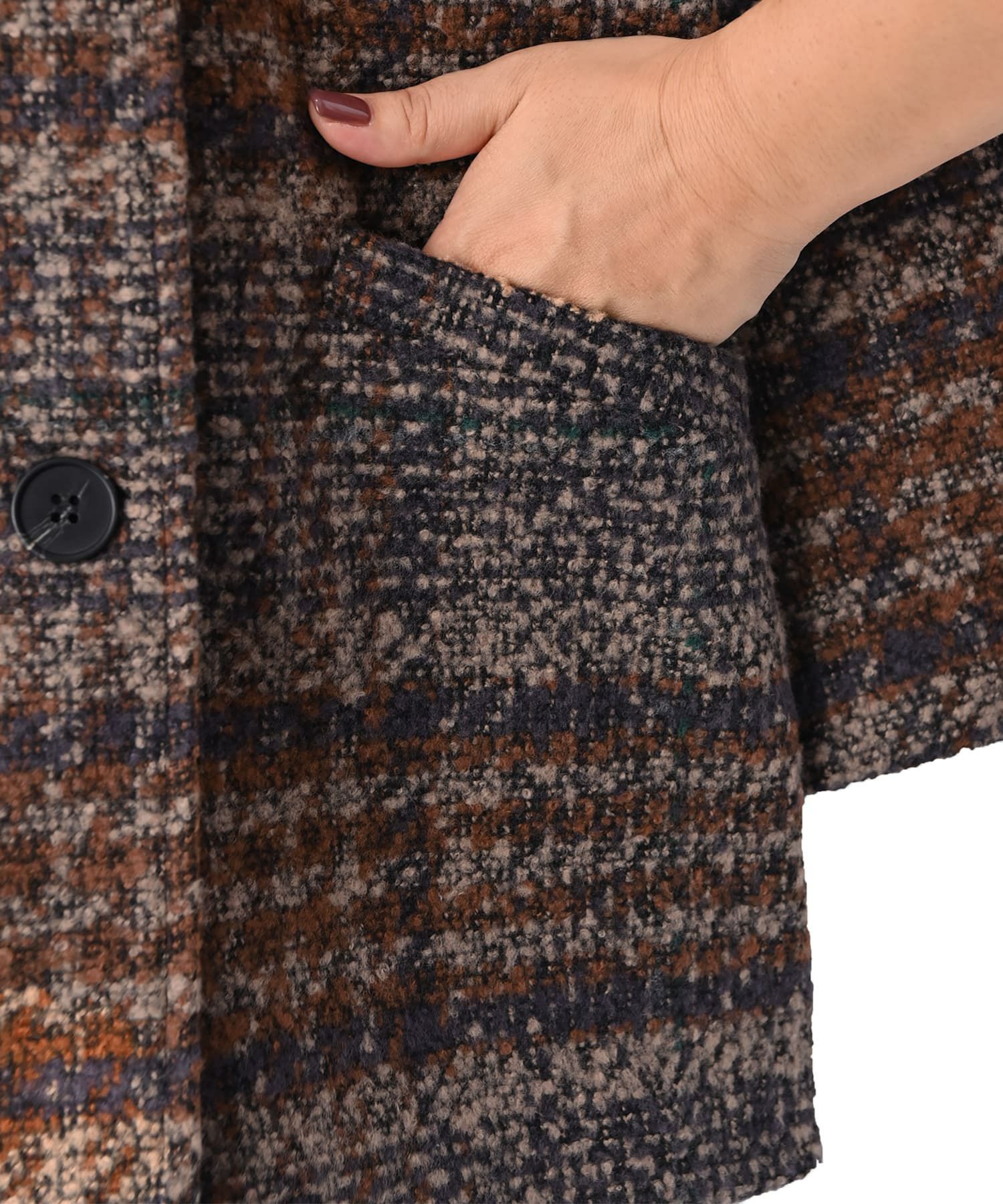 BLK001】ビックチェック柄ショートコート | おしゃれな大人レディース