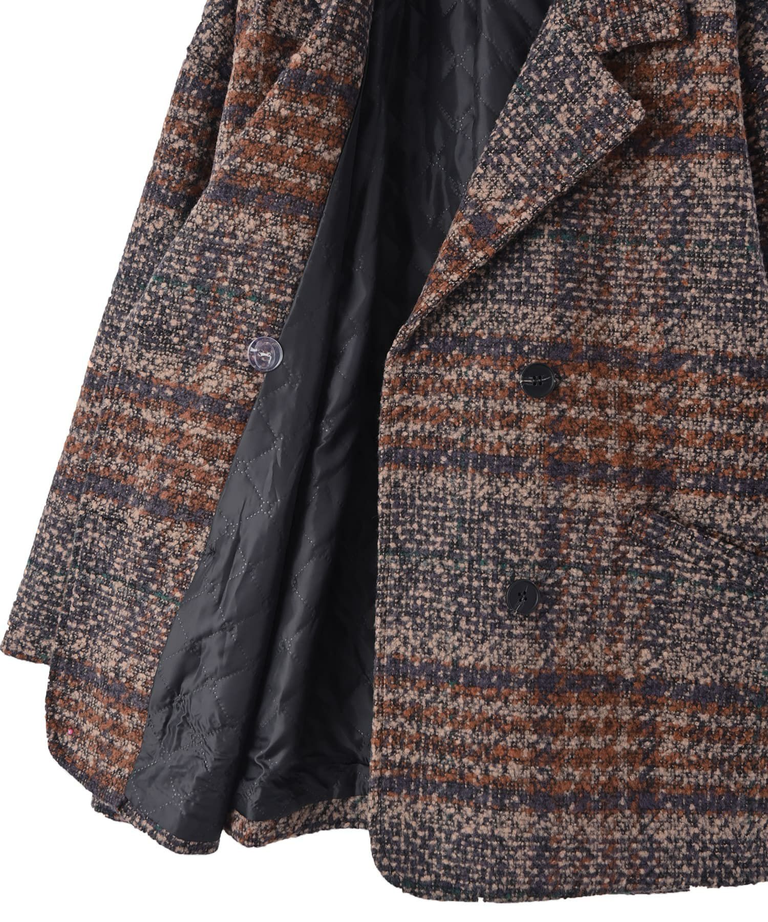 BLK001】ビックチェック柄ショートコート | おしゃれな大人レディース