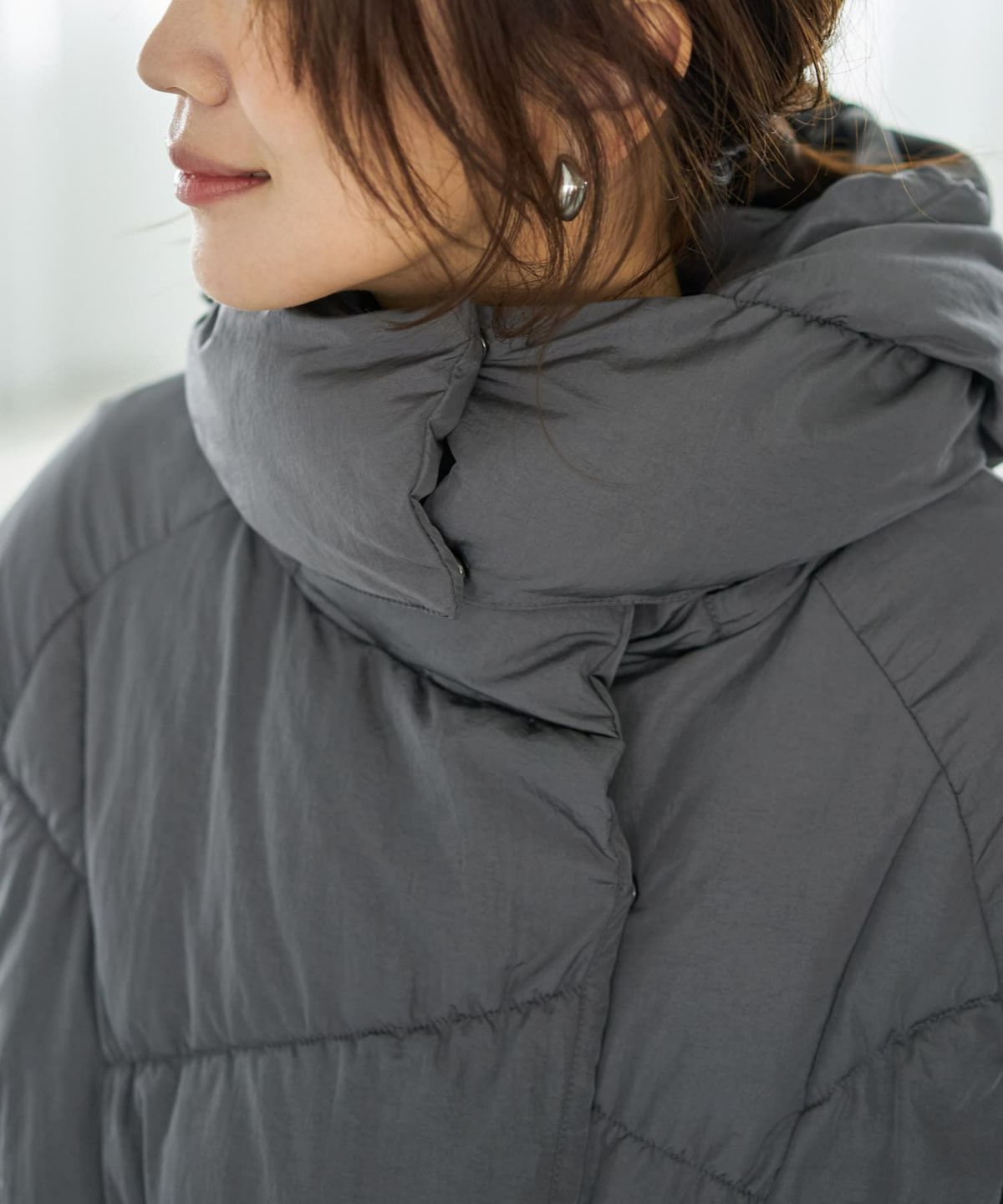 着用イメージ 166cm グレー