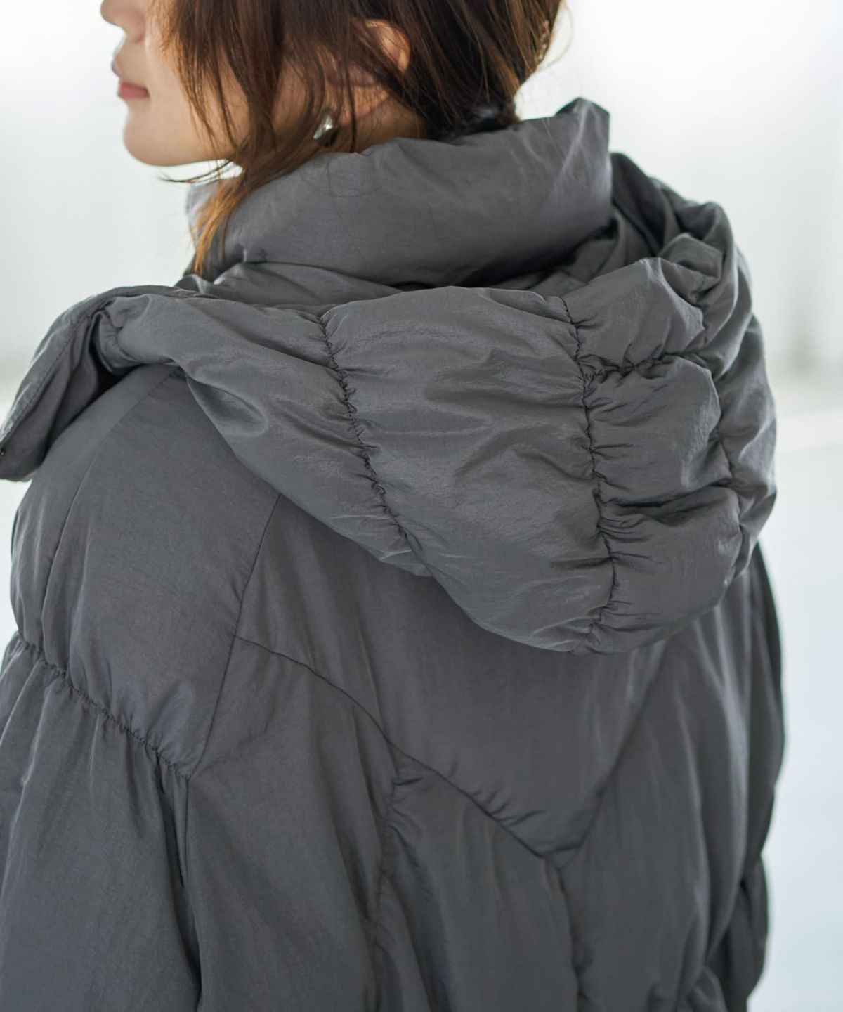 着用イメージ 166cm グレー