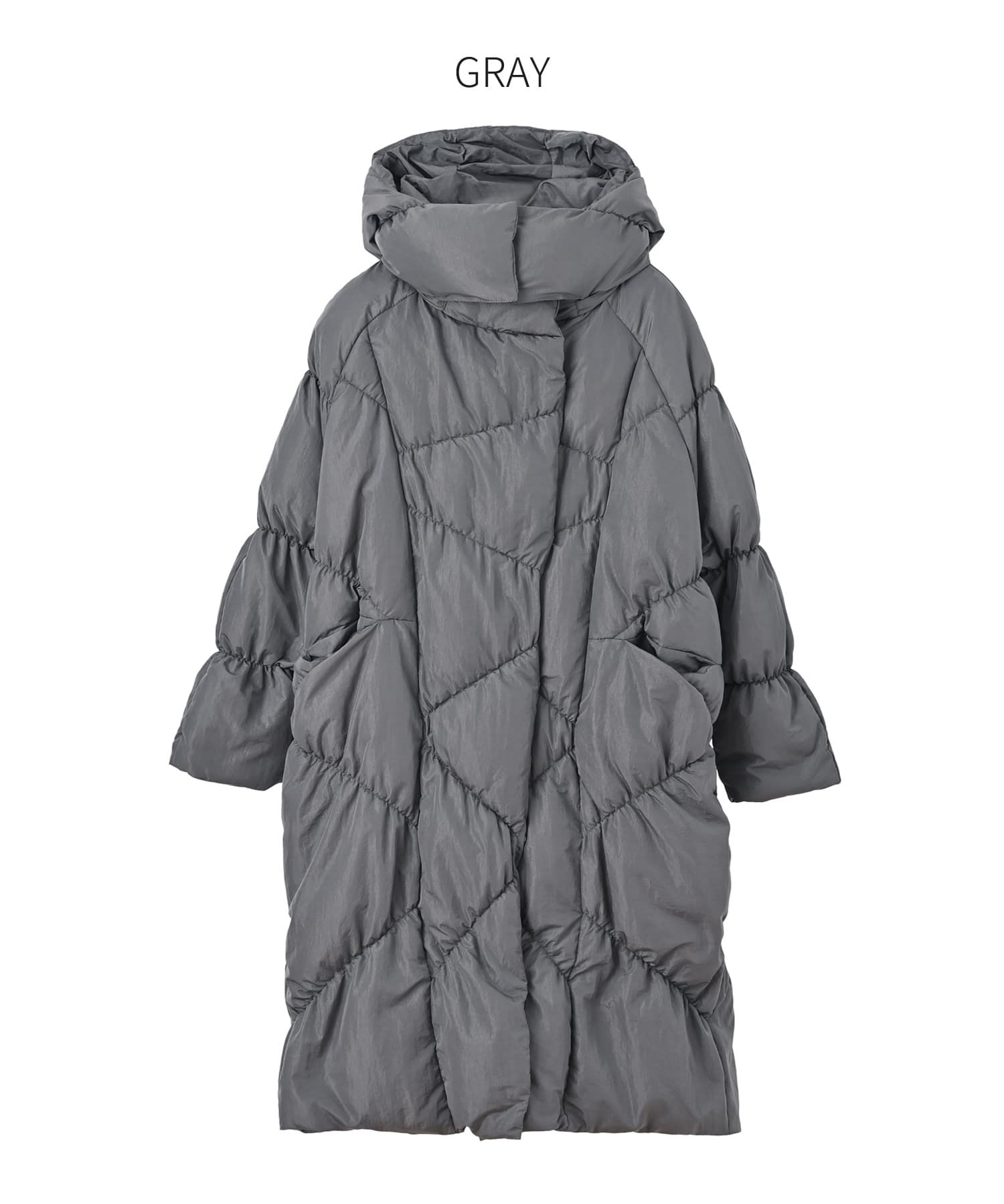 LUXE】暖か軽量◇機能中綿ギャザーロングコート | おしゃれな大人