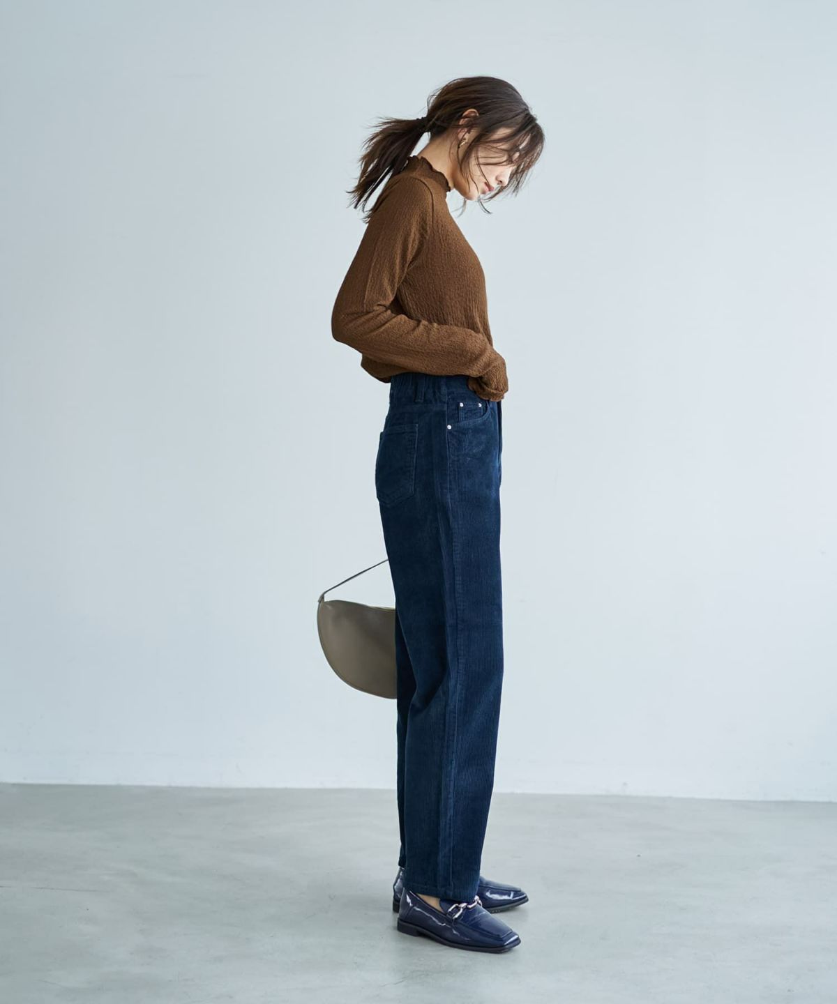 着用イメージ 166cm ネイビー Sサイズ