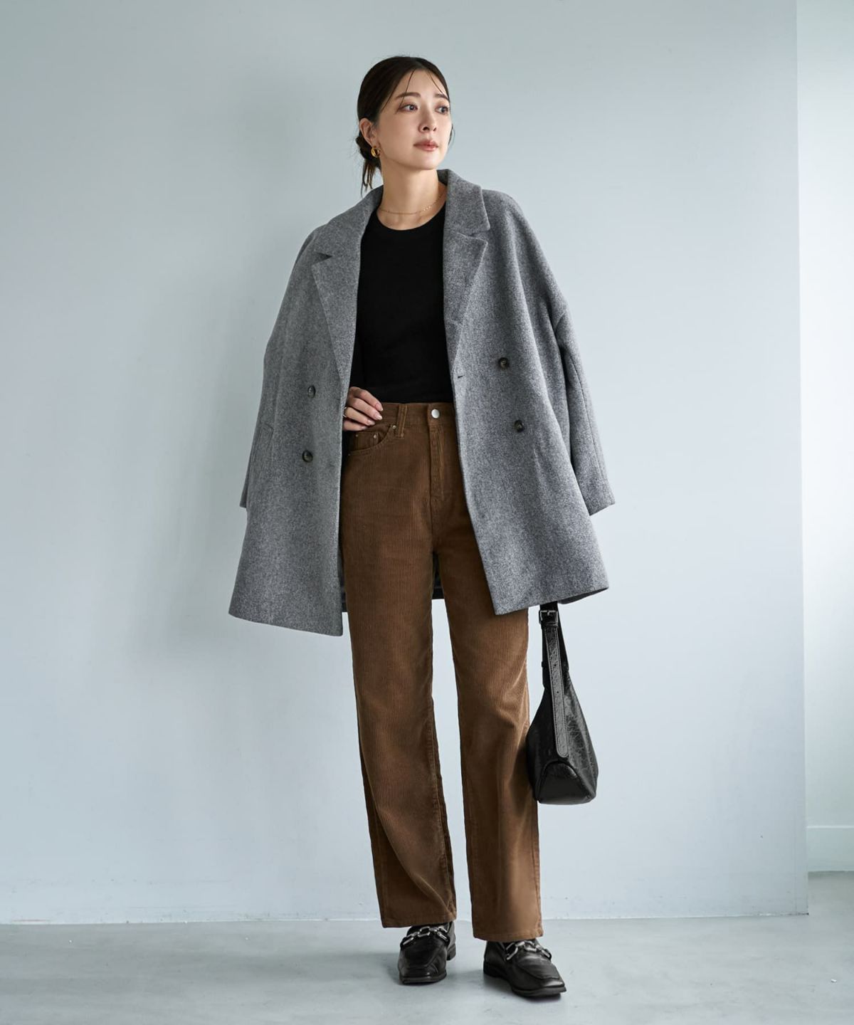 着用イメージ 166cm ブラウン Sサイズ