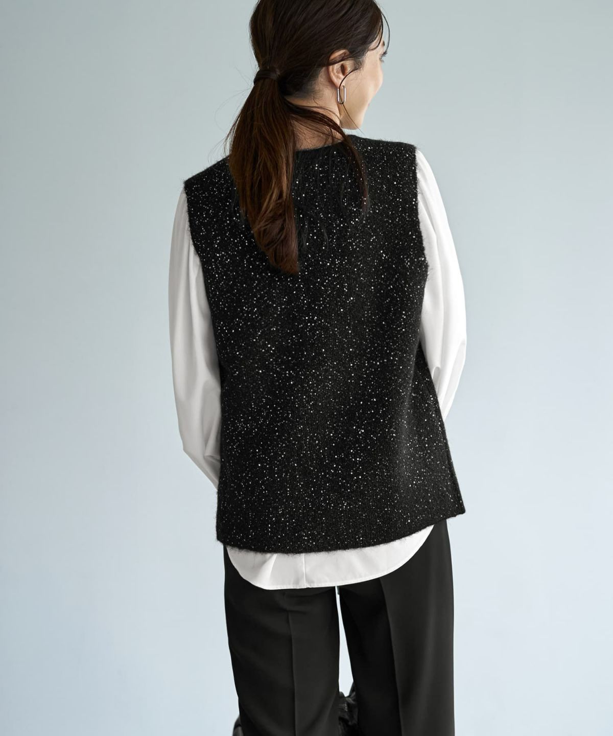 着用イメージ 166cm ブラック