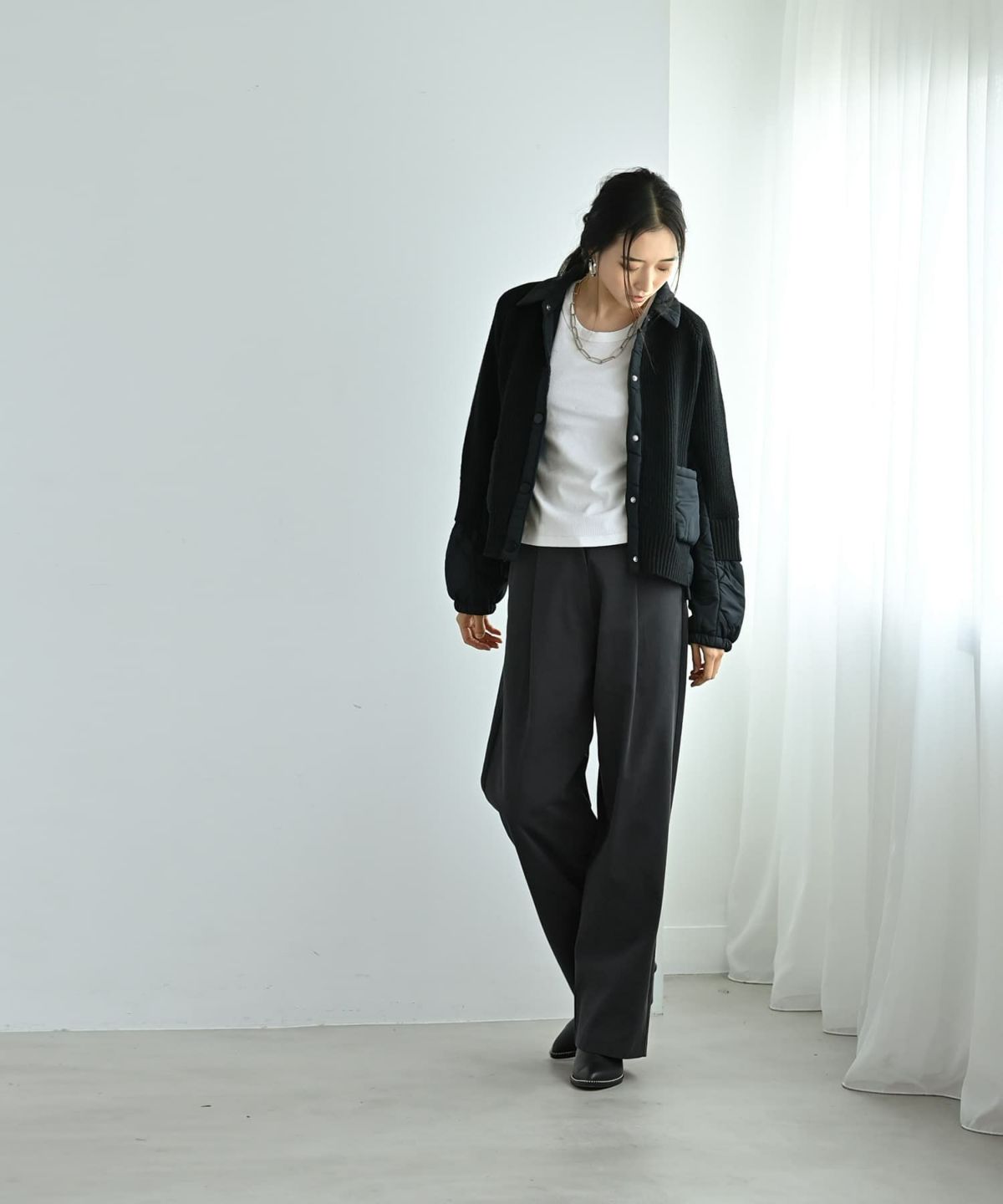 着用イメージ 169cm ブラック
