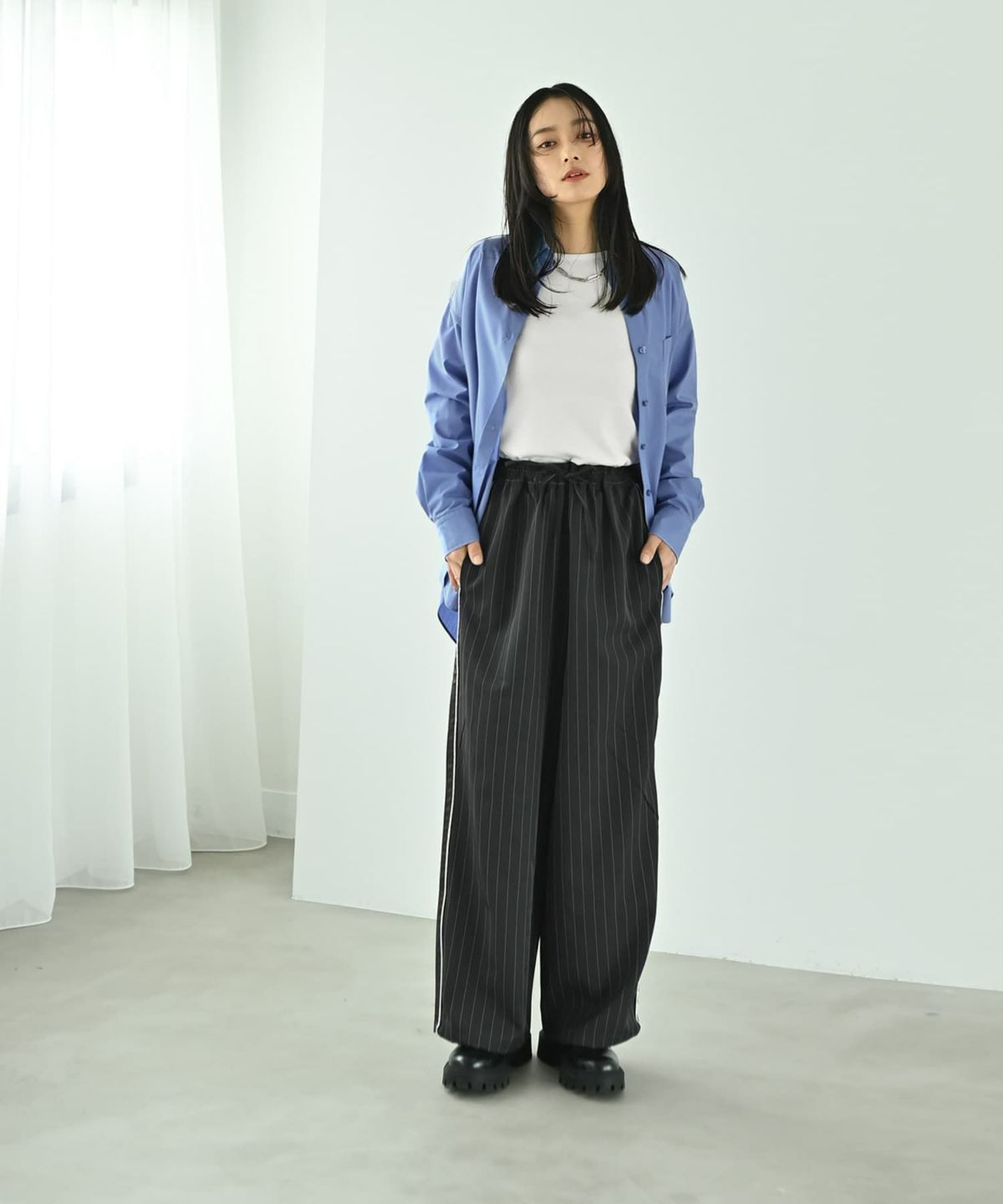 着用イメージ 167cm チャコール