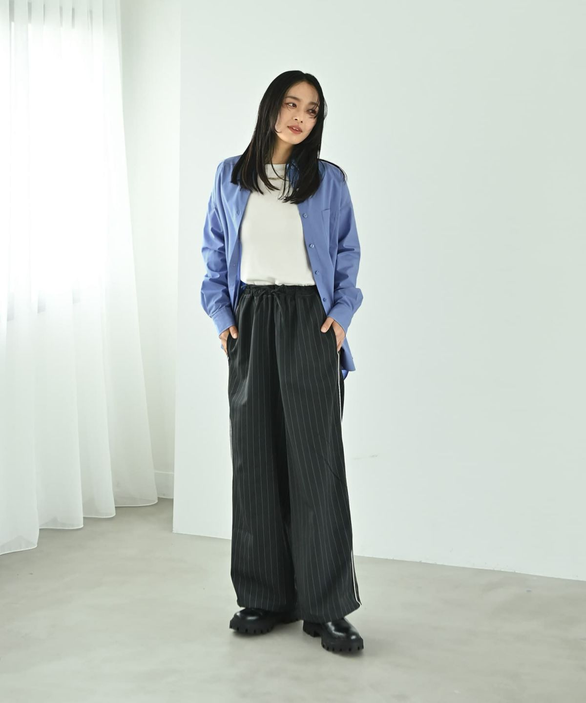 着用イメージ 167cm チャコール