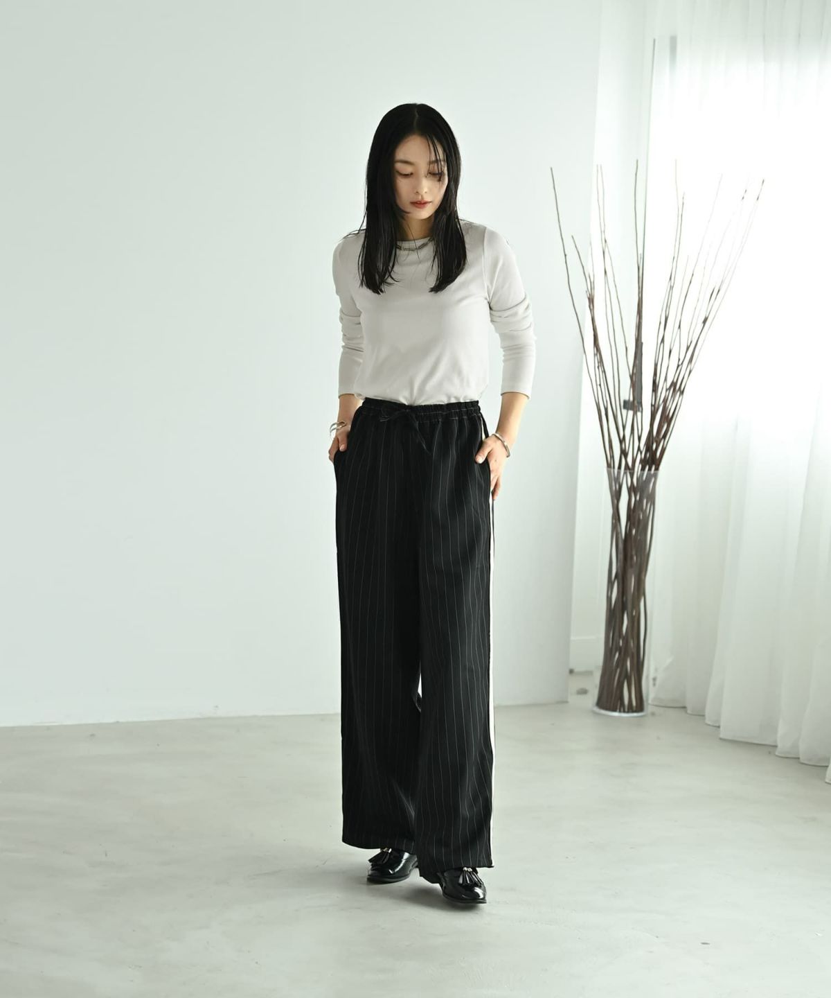 着用イメージ 167cm ブラック