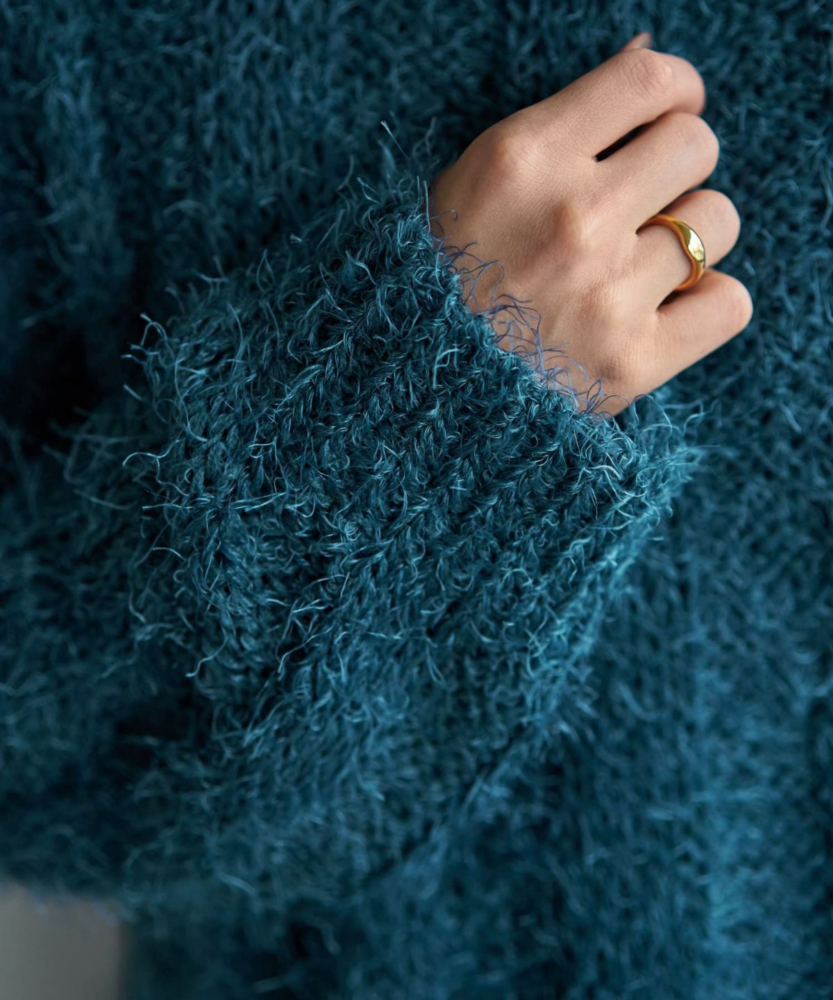 着用イメージ 166cm ダークブルー