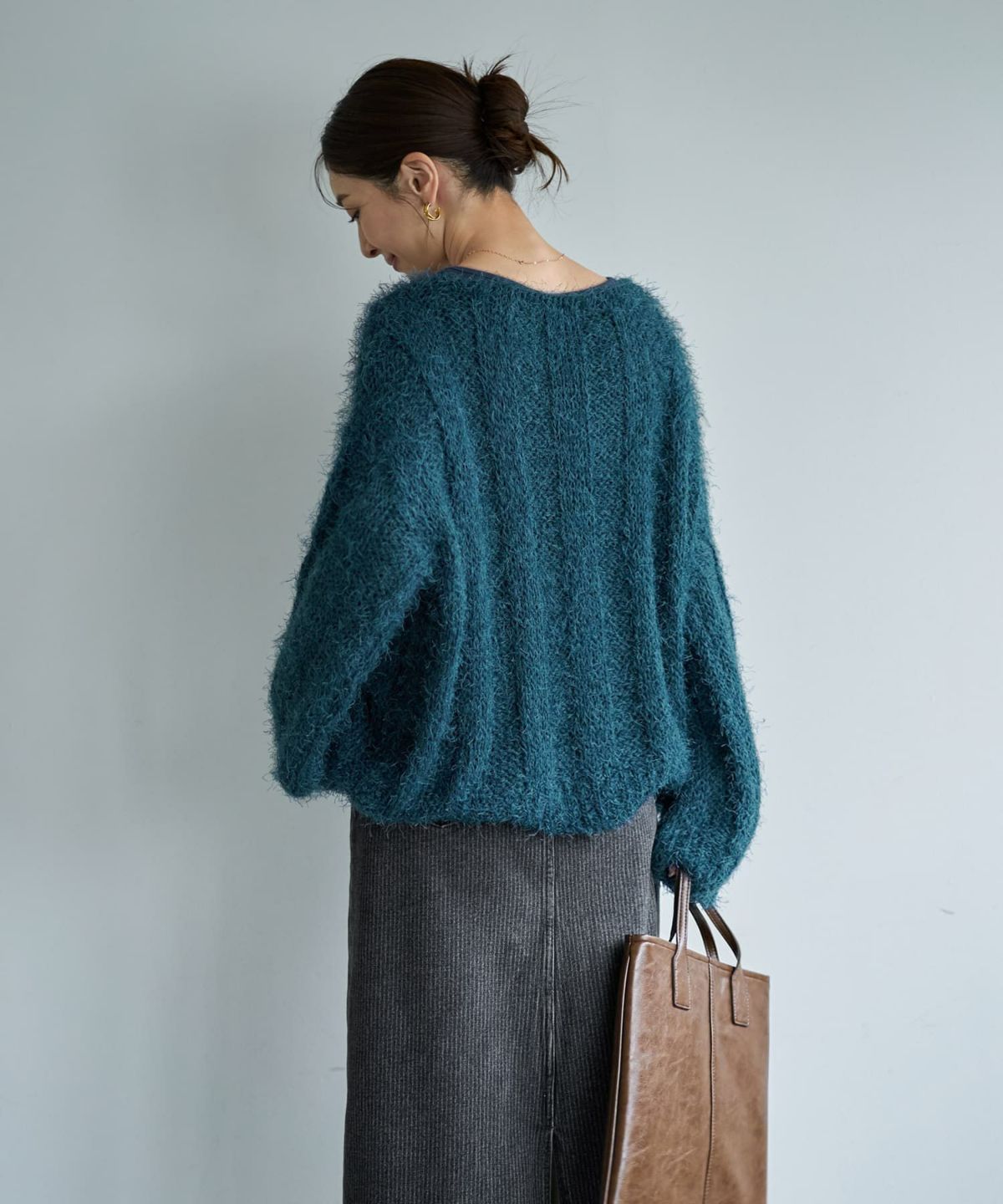 着用イメージ 166cm ダークブルー