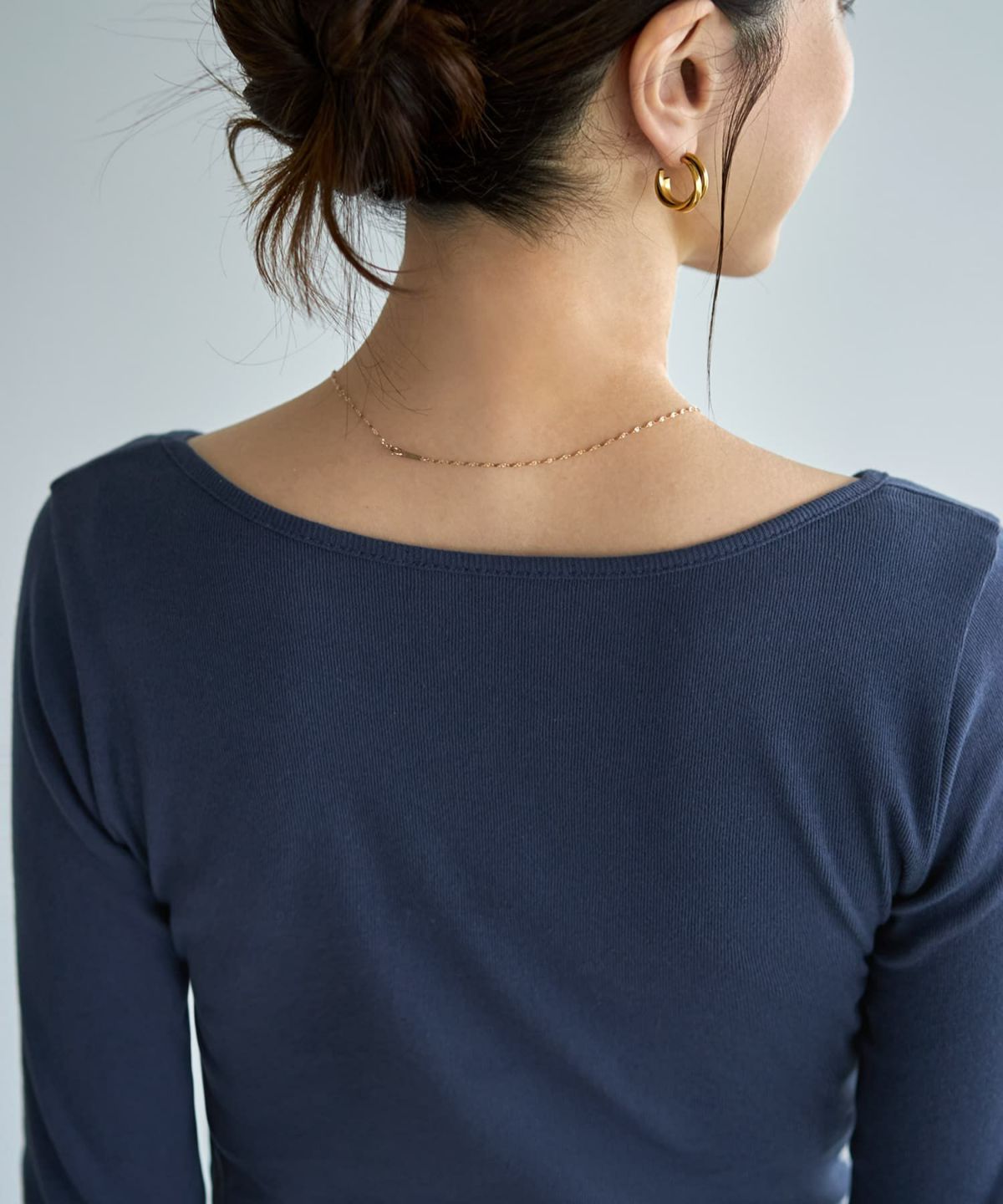 着用イメージ 166cm ダークブルー