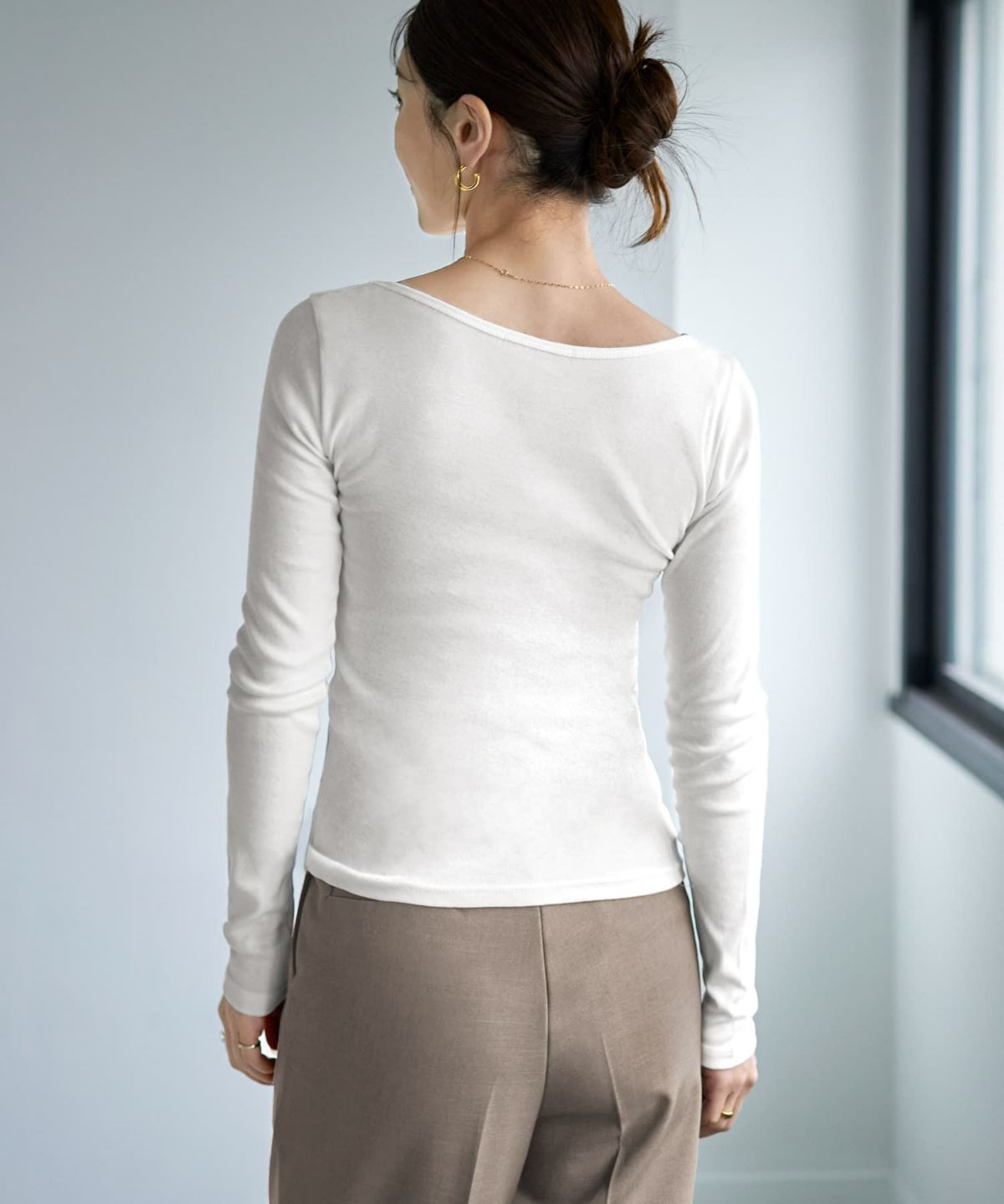 着用イメージ 166cm ホワイト