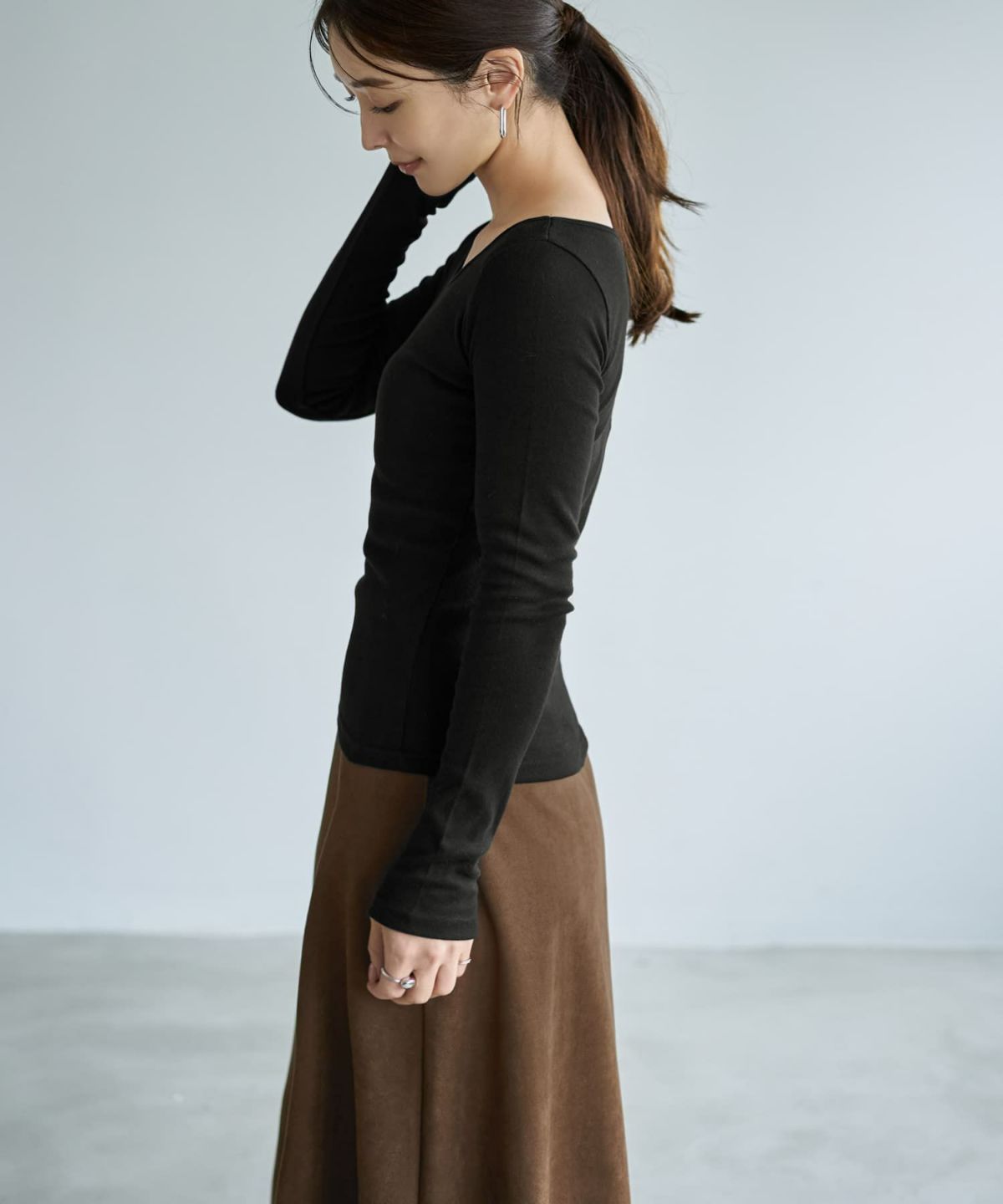 着用イメージ 166cm ブラック