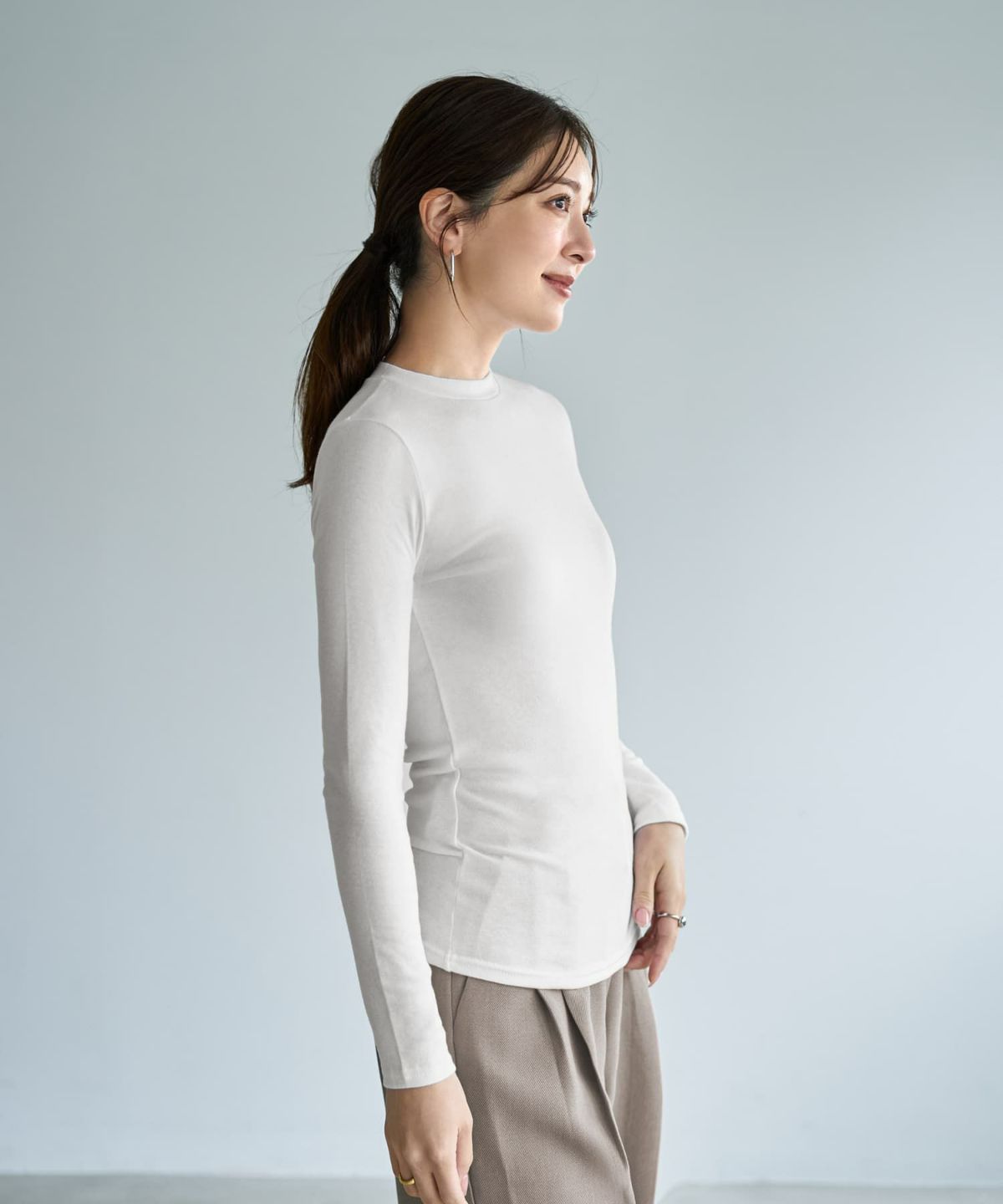 着用イメージ 166cm ホワイト