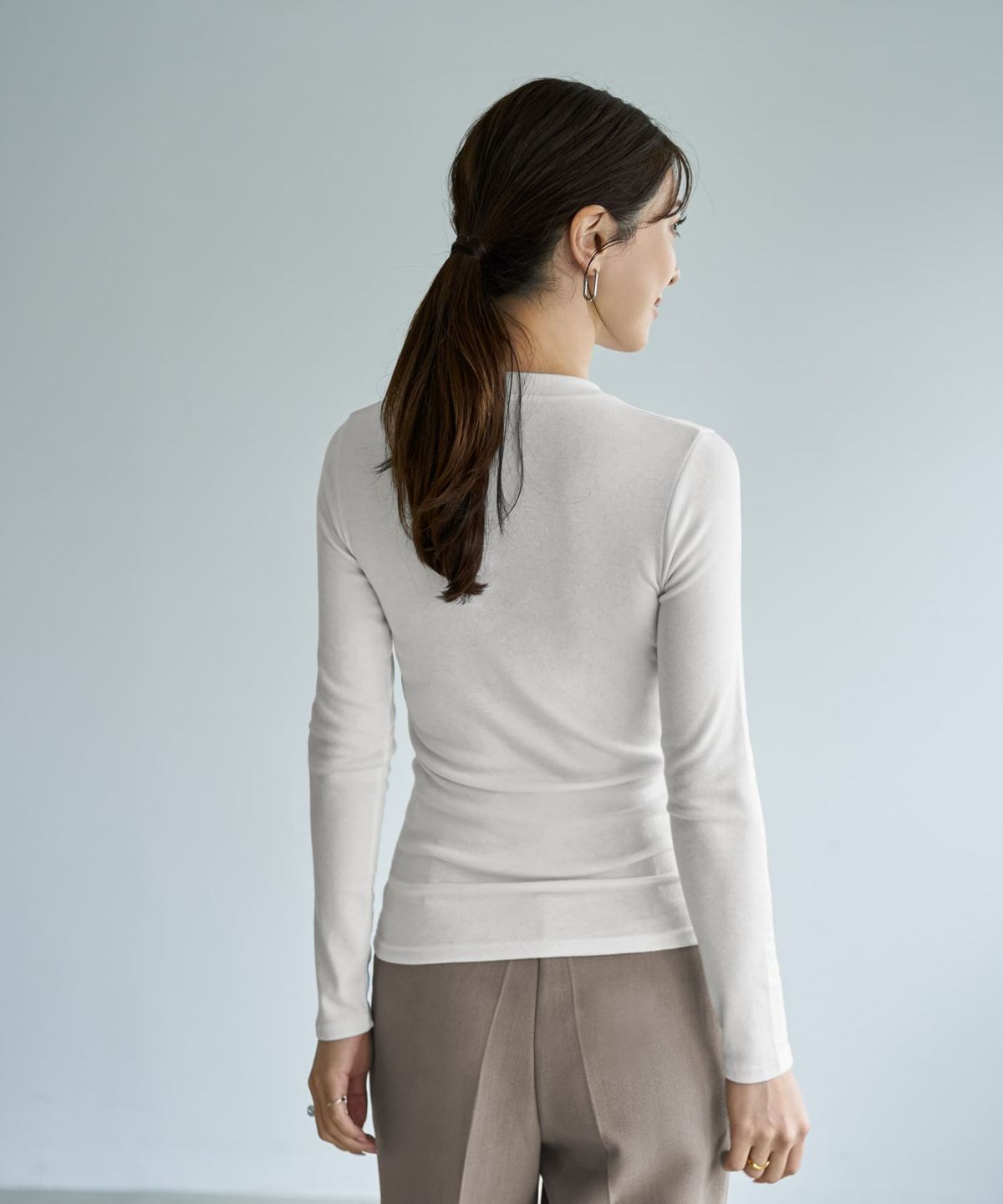 着用イメージ 166cm ホワイト