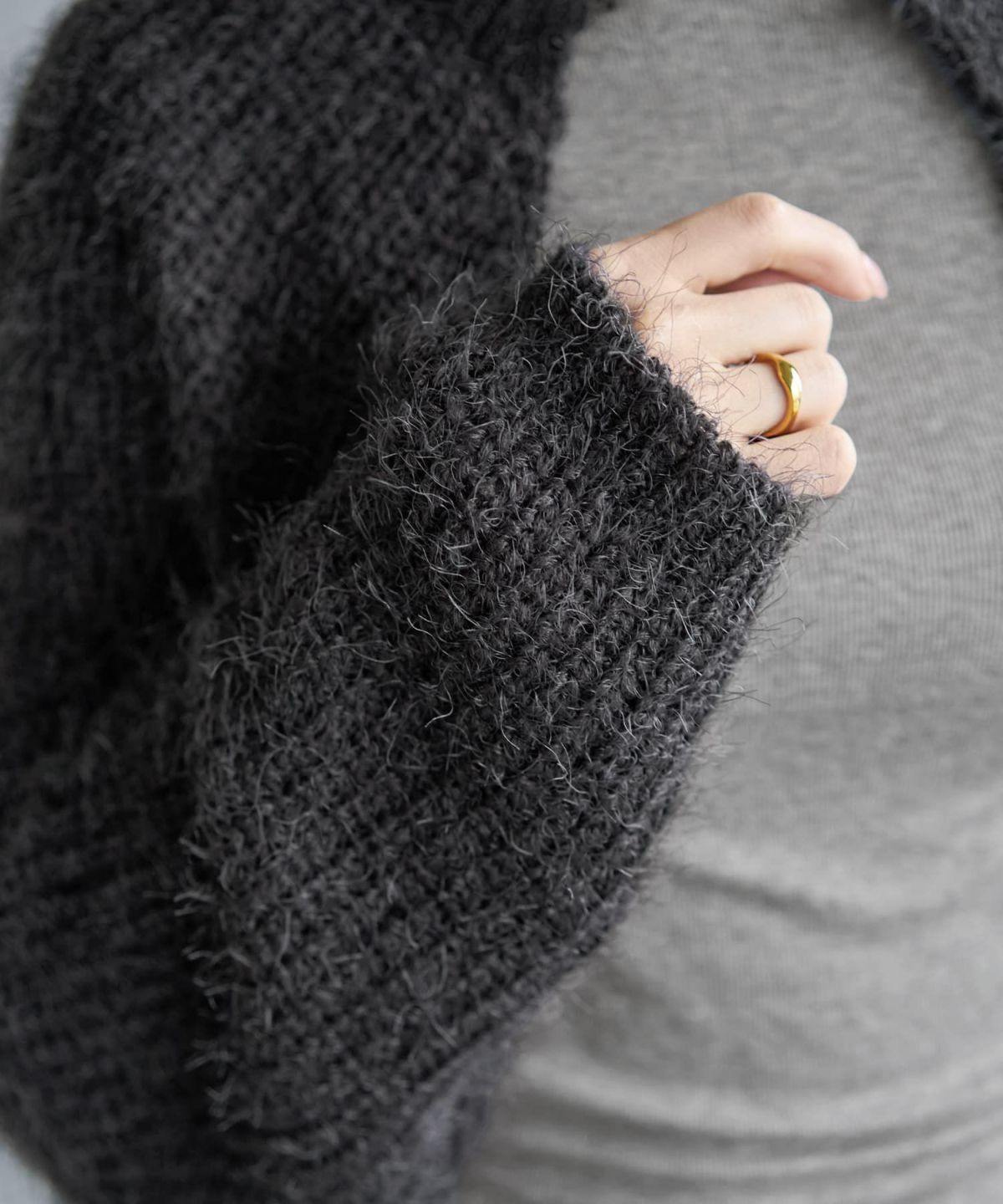 着用イメージ 166cm チャコールグレー