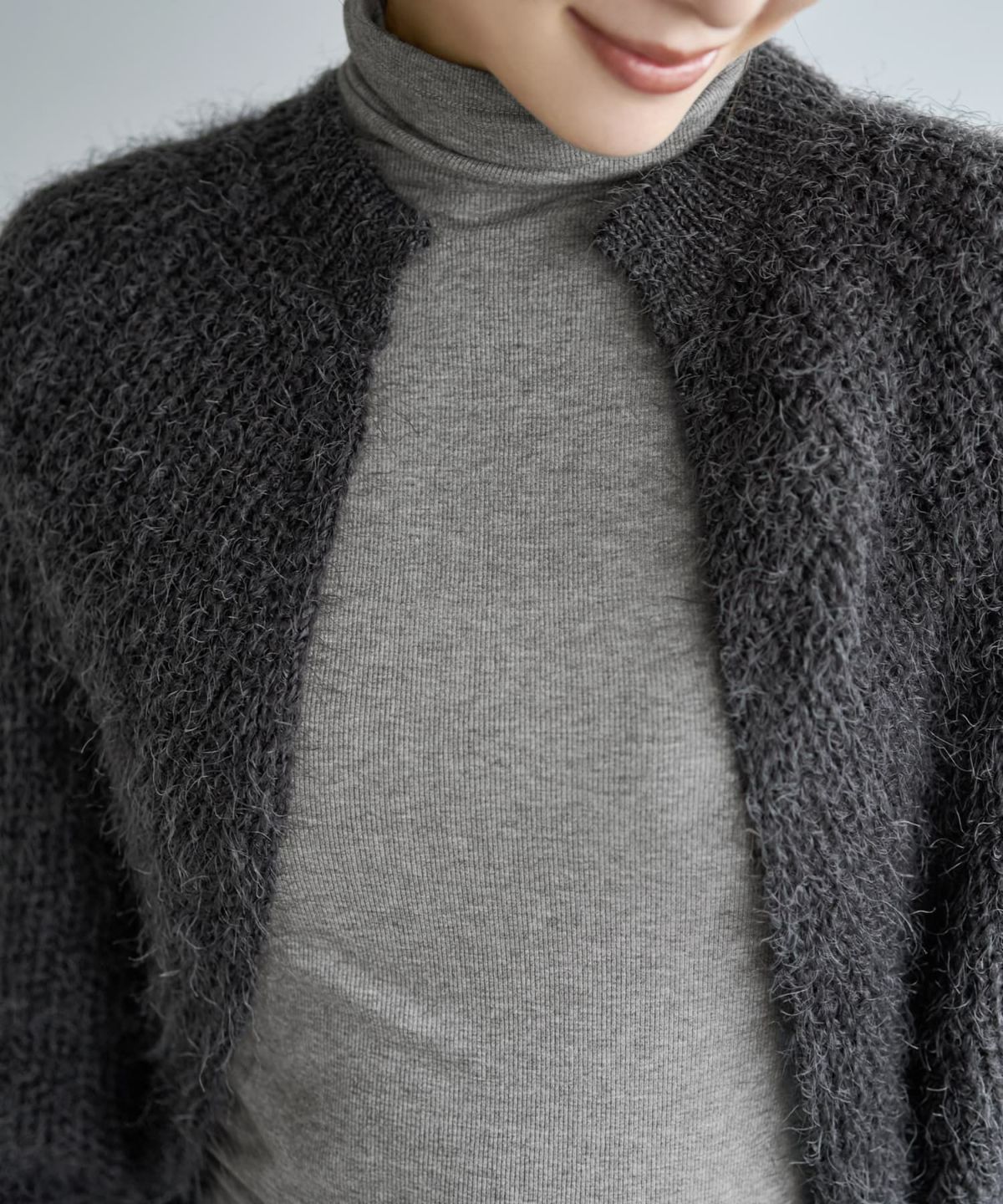 着用イメージ 166cm チャコールグレー