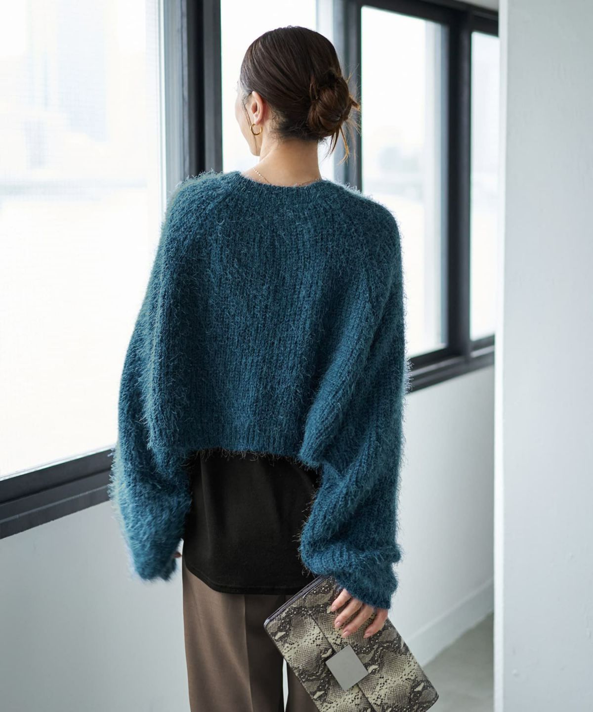 着用イメージ 166cm ダークブルー