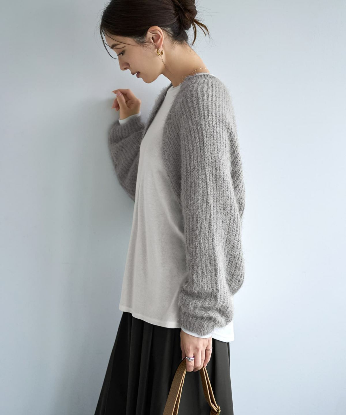 着用イメージ 166cm グレー