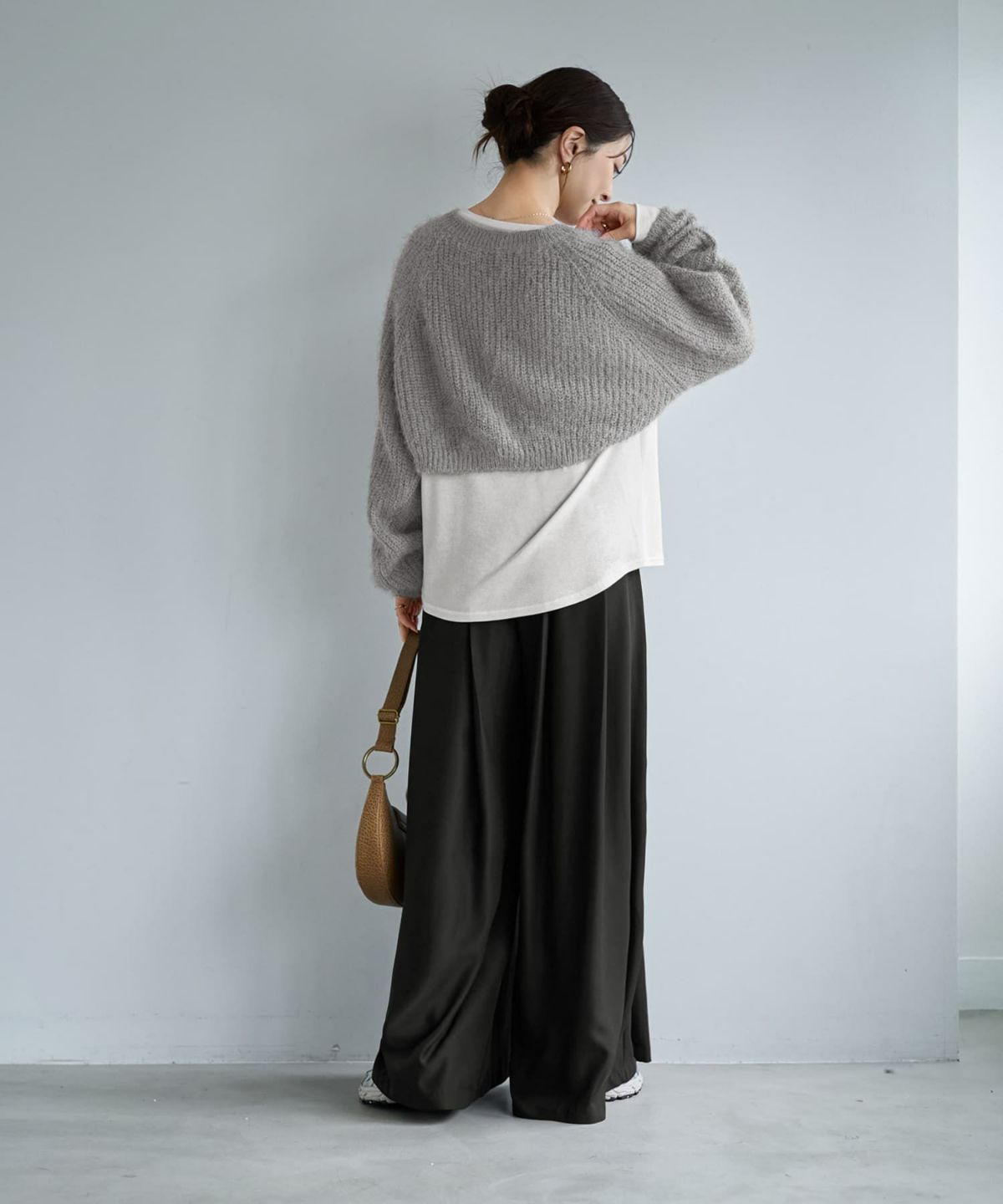 着用イメージ 166cm グレー