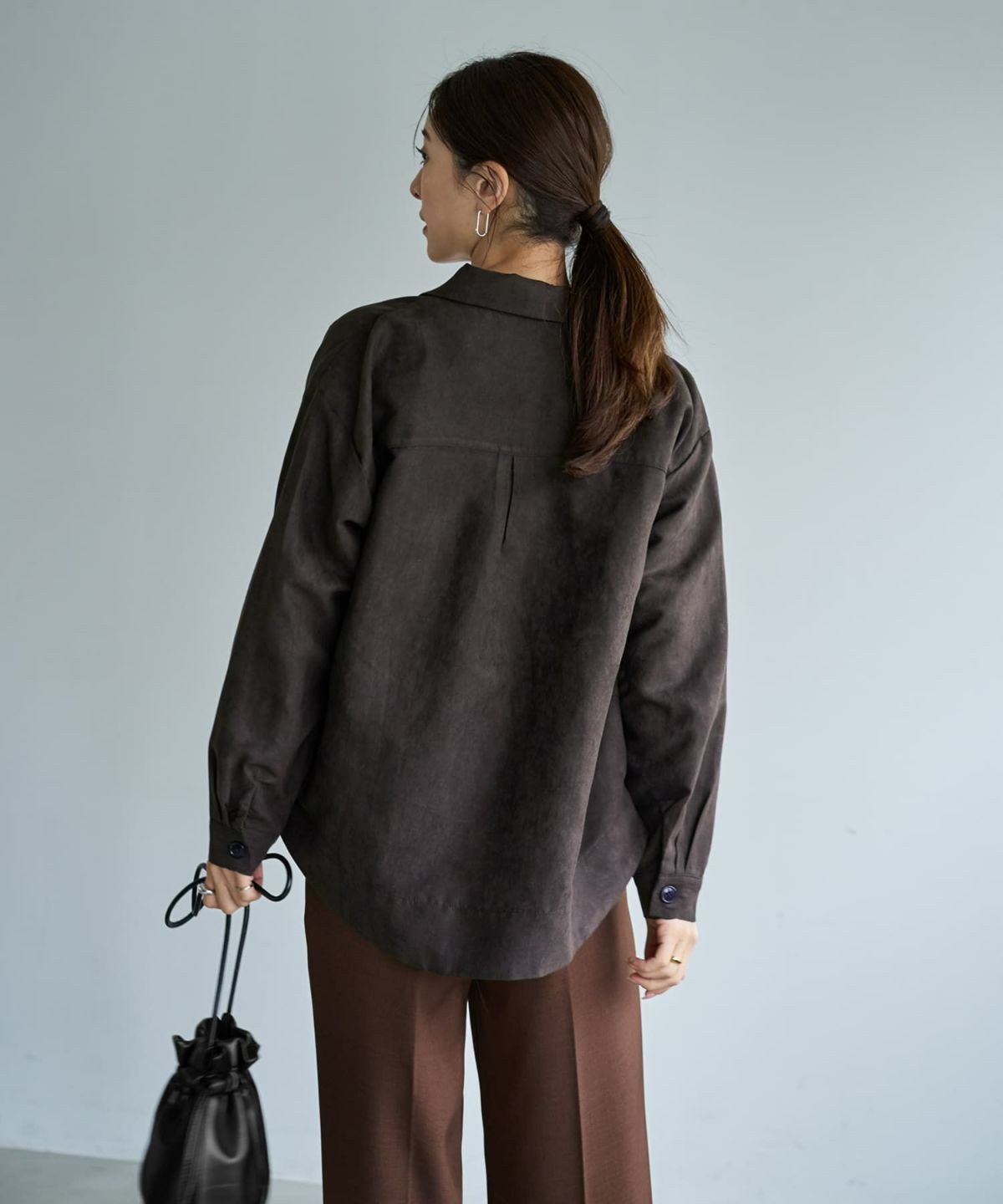 着用イメージ 166cm セピア