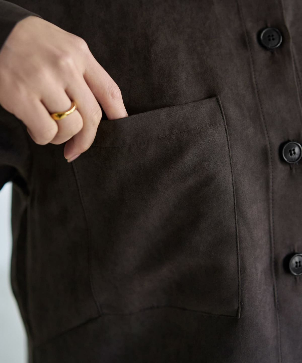 着用イメージ 166cm セピア