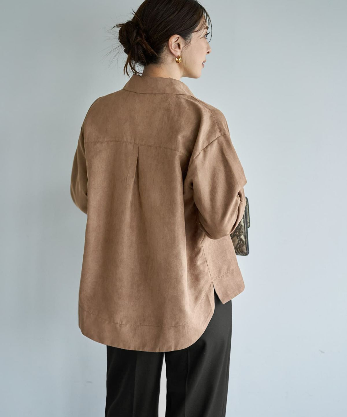 着用イメージ 166cm ライトブラウン