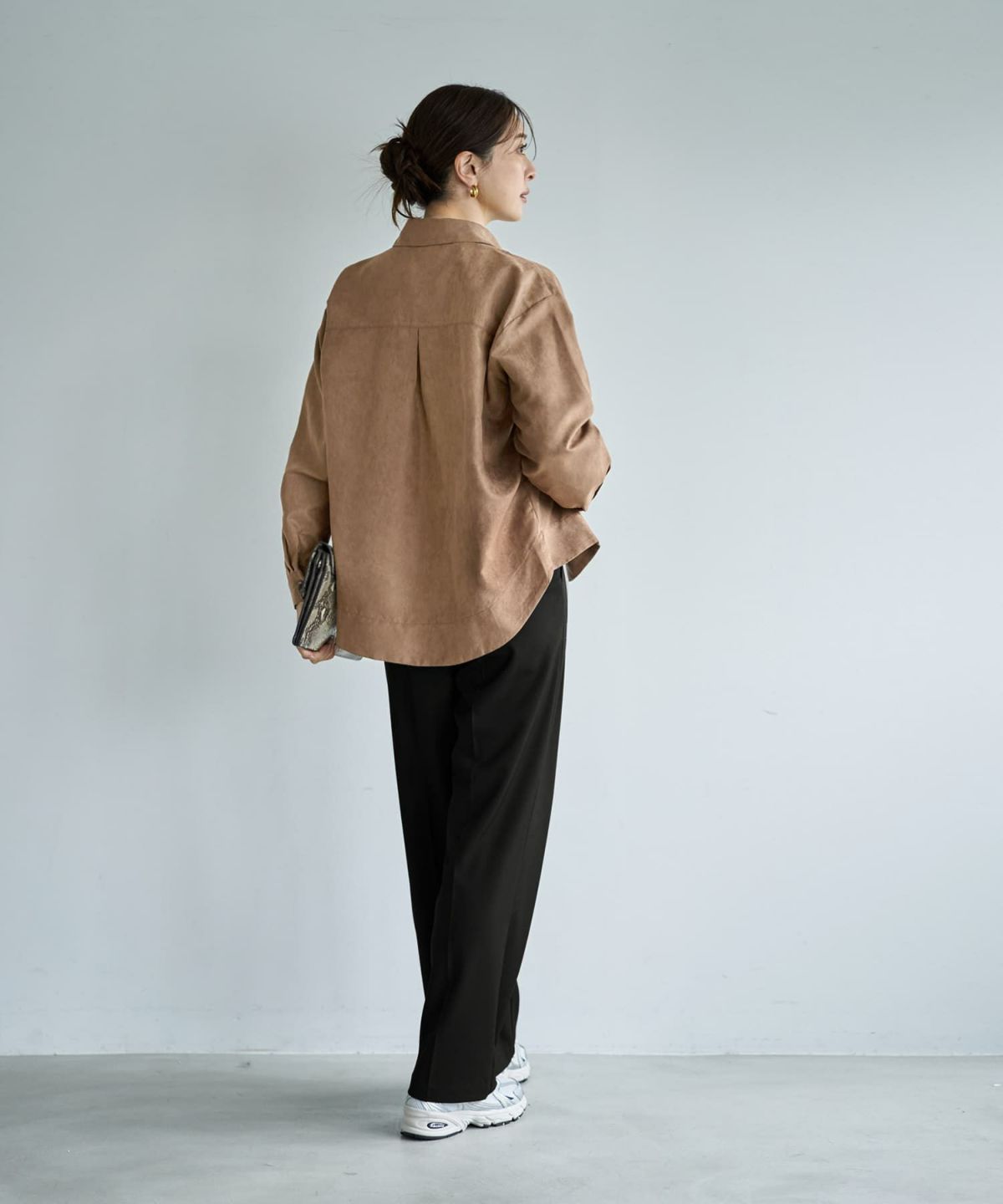 着用イメージ 166cm ライトブラウン