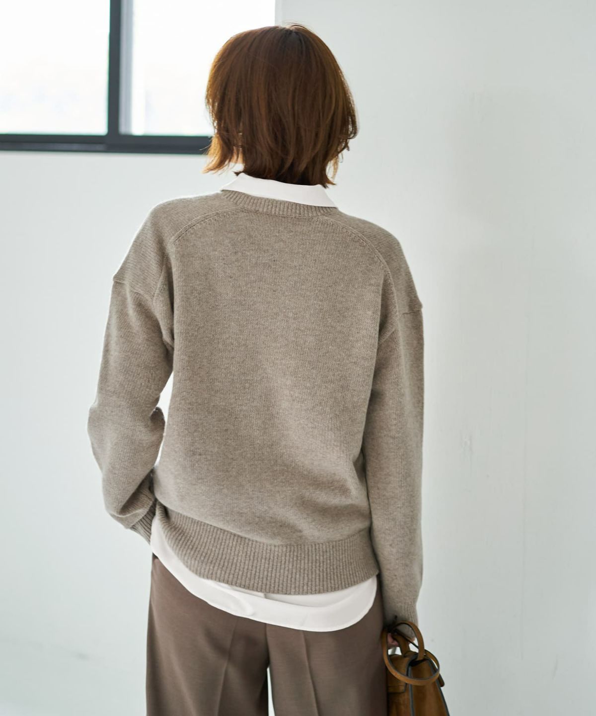 着用イメージ 167cm ベージュミックス