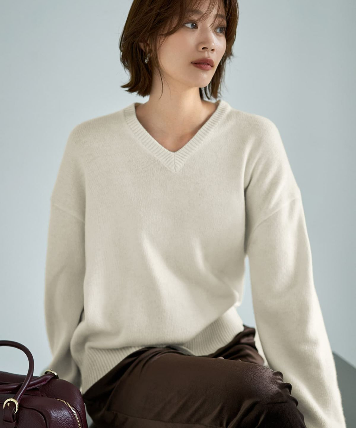 着用イメージ 167cm オフホワイト