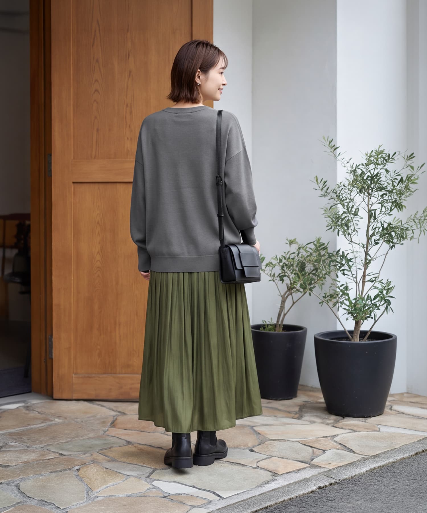 着用イメージ 167cm レッド