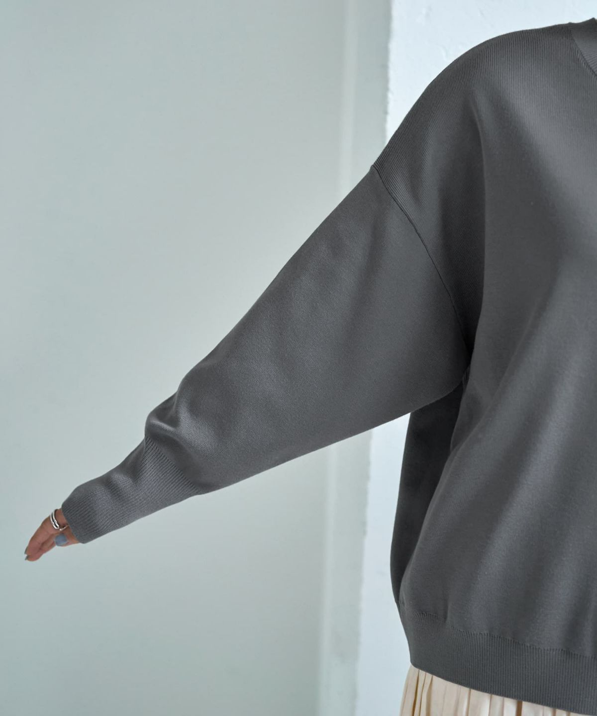 着用イメージ 167cm ダークグレー