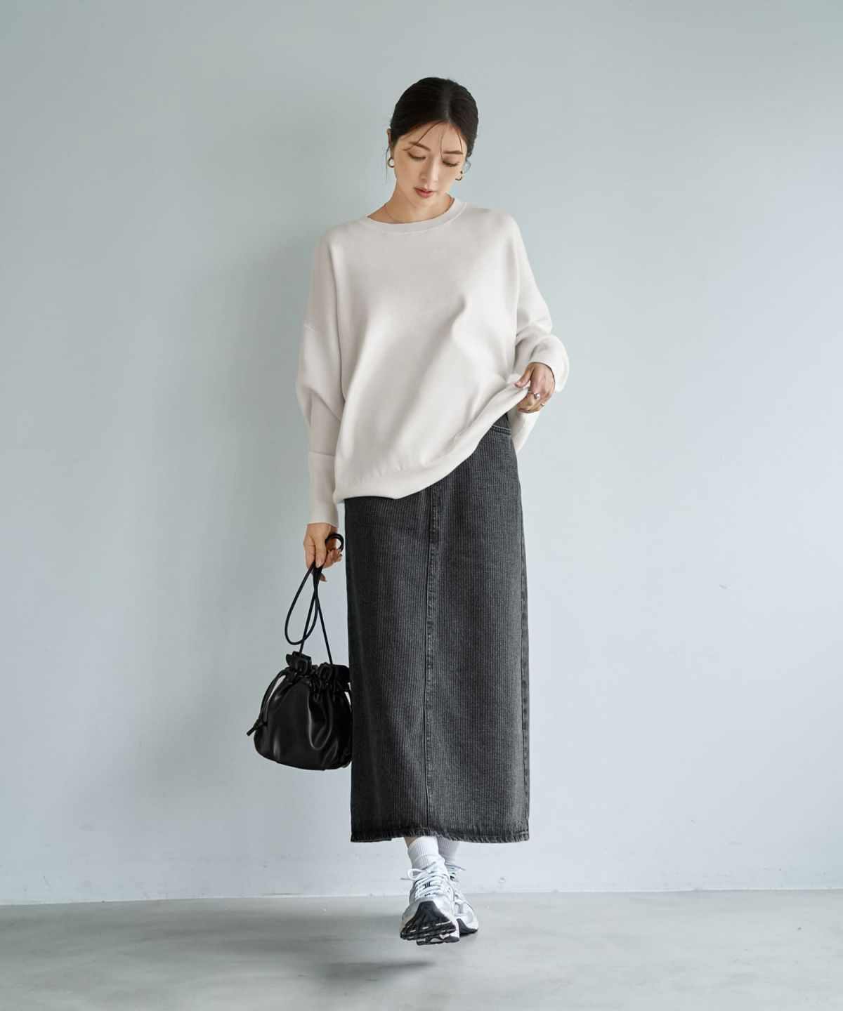 着用イメージ 166cm ホワイト