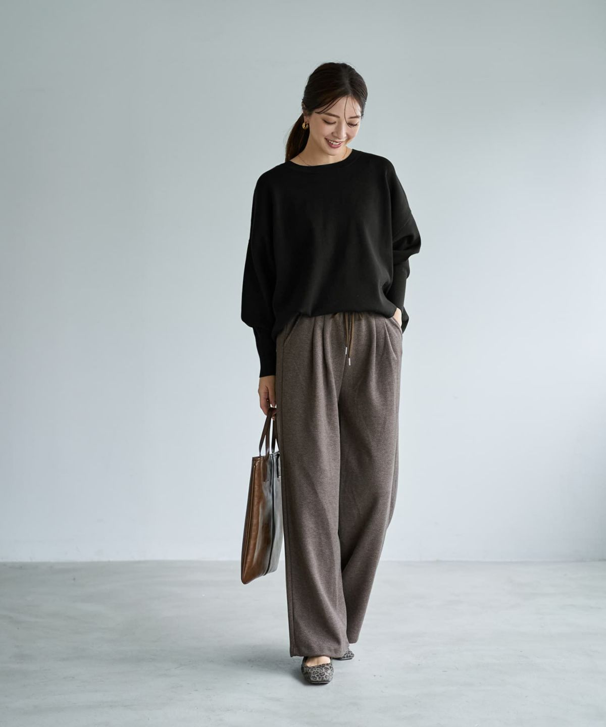 着用イメージ 166cm ブラック