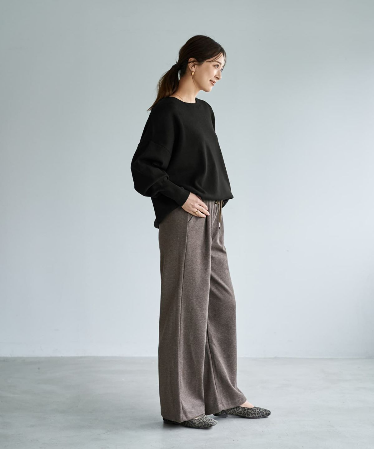 着用イメージ 166cm ブラック