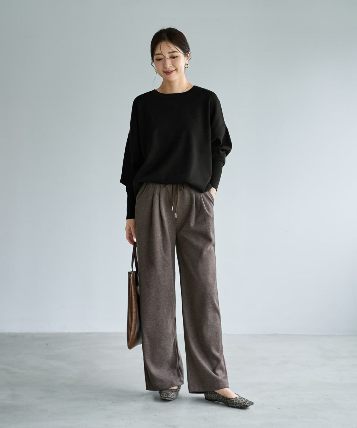 着用イメージ 166cm ブラック